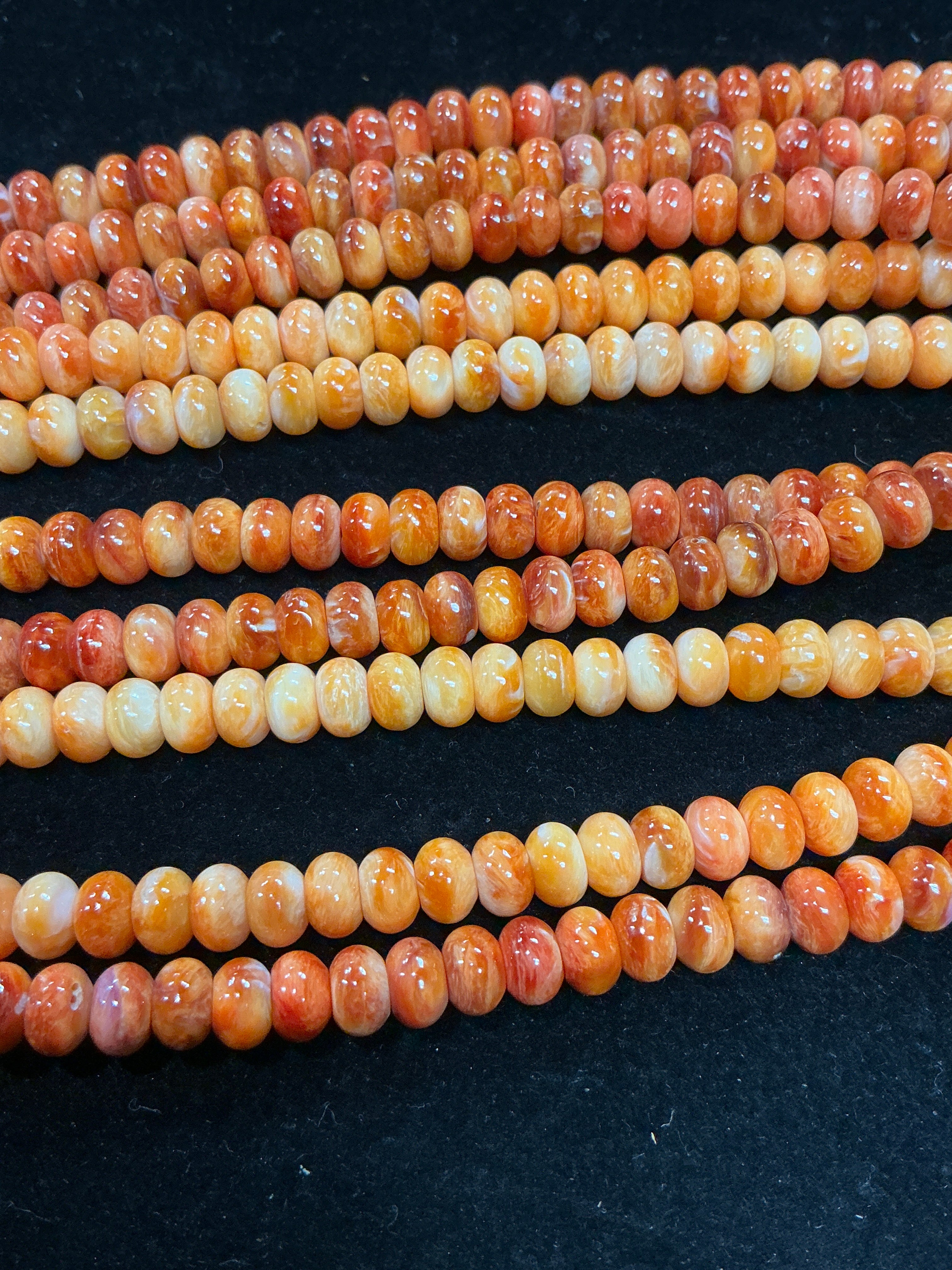 16” Orange Spiny Rondelle Bead Strand. $59.