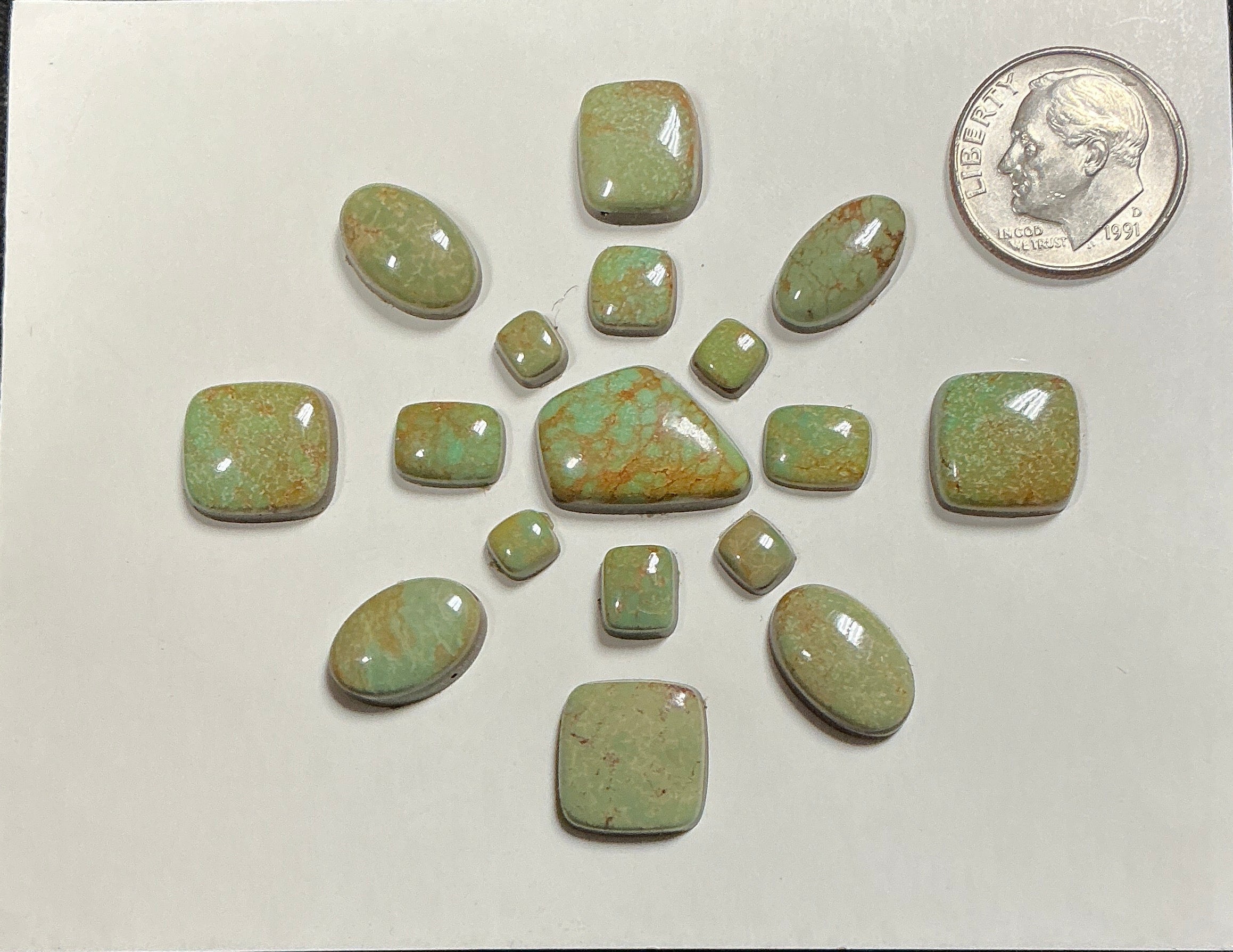 Turquoise Cabochons Card Set. Lot 79.$124.50