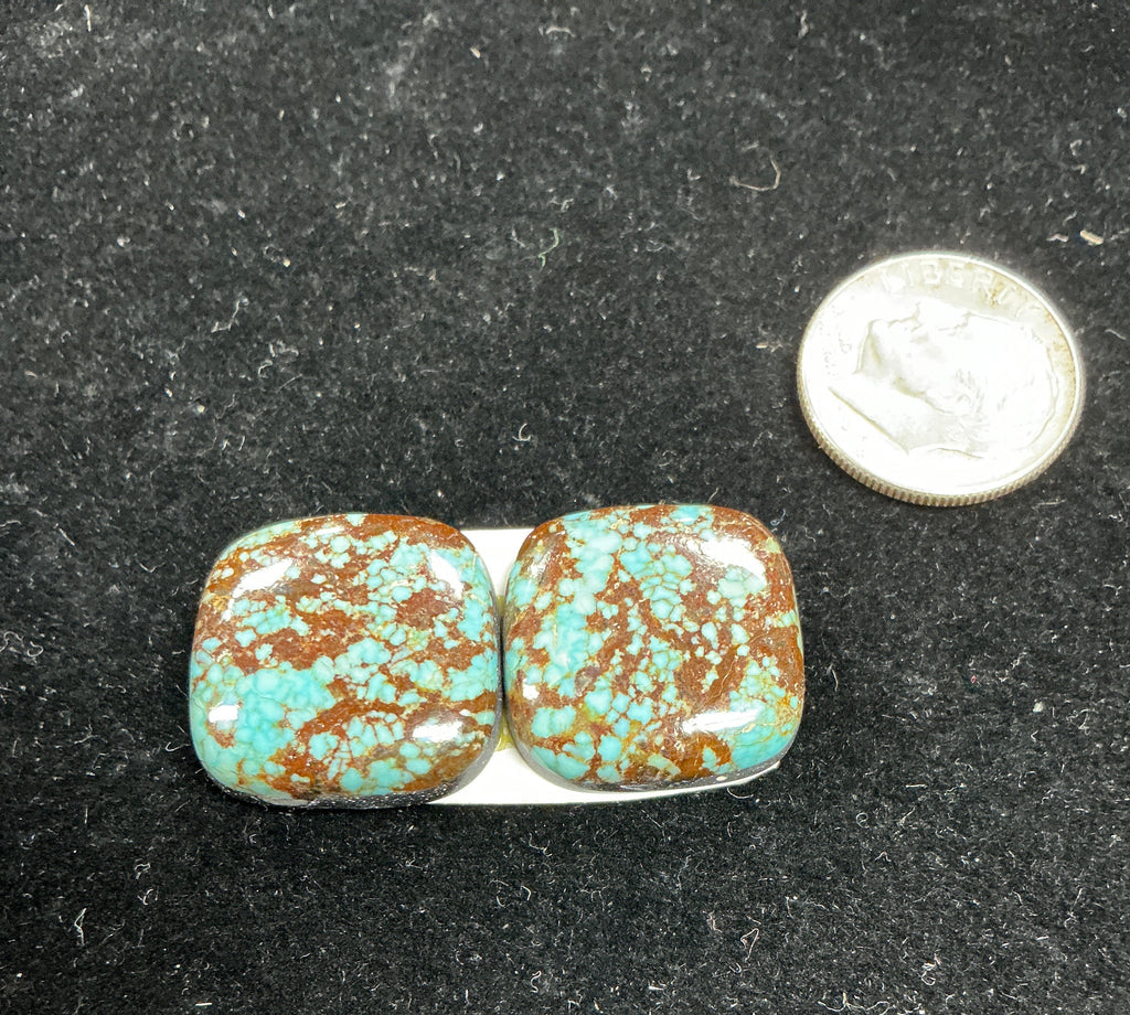 Fine #8 Paired Turquoise Cabochons. Set of 2. Lot 3.~23cts.  $69.