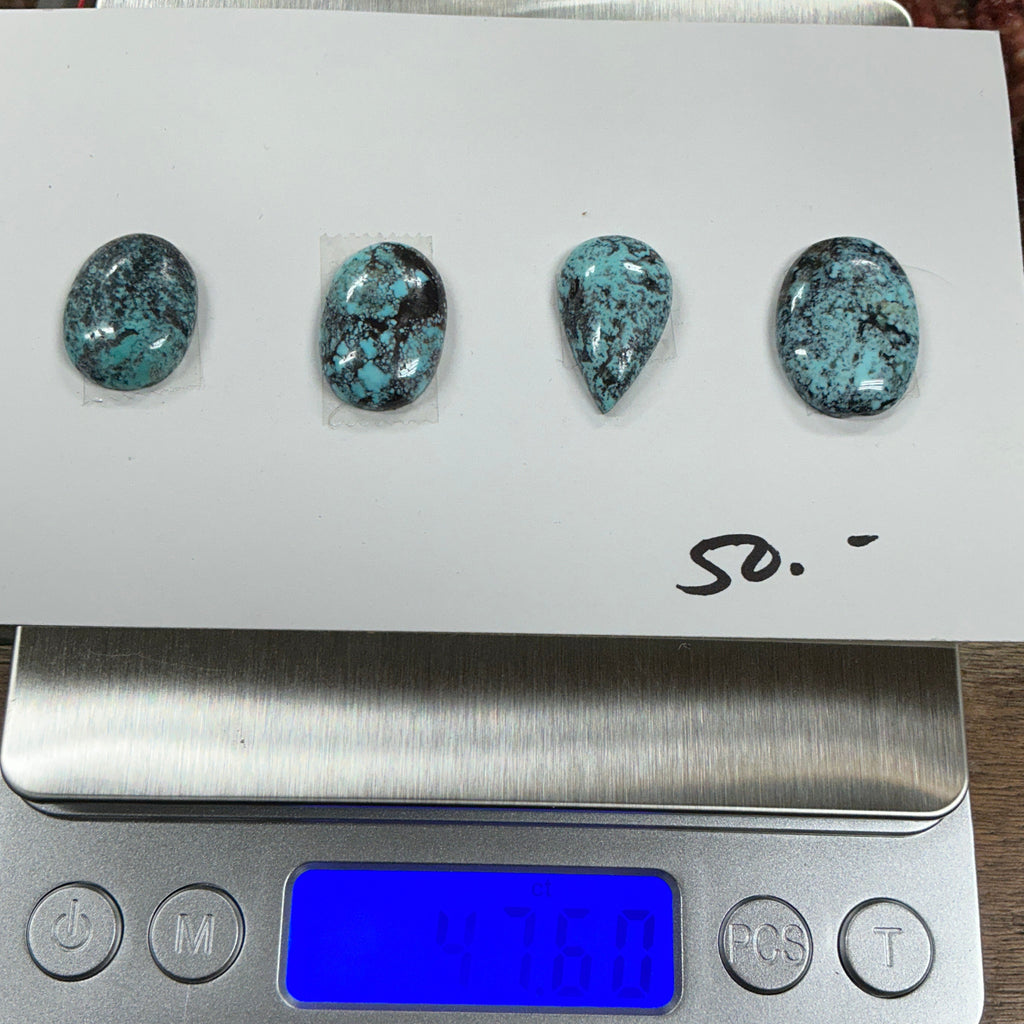 Turquoise Cabochon Card. ~47 Carats. $50