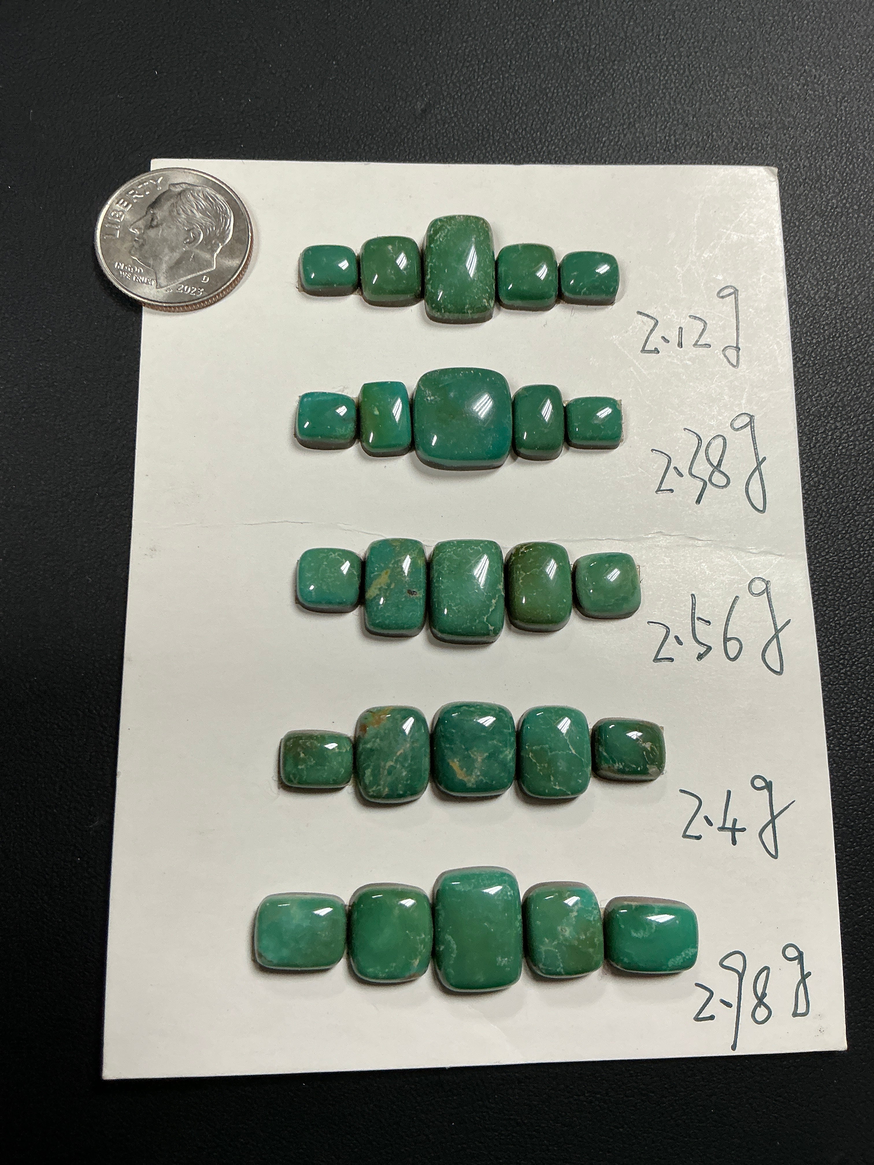 Turquoise Cabochons Card Set. Lot 44.$120.