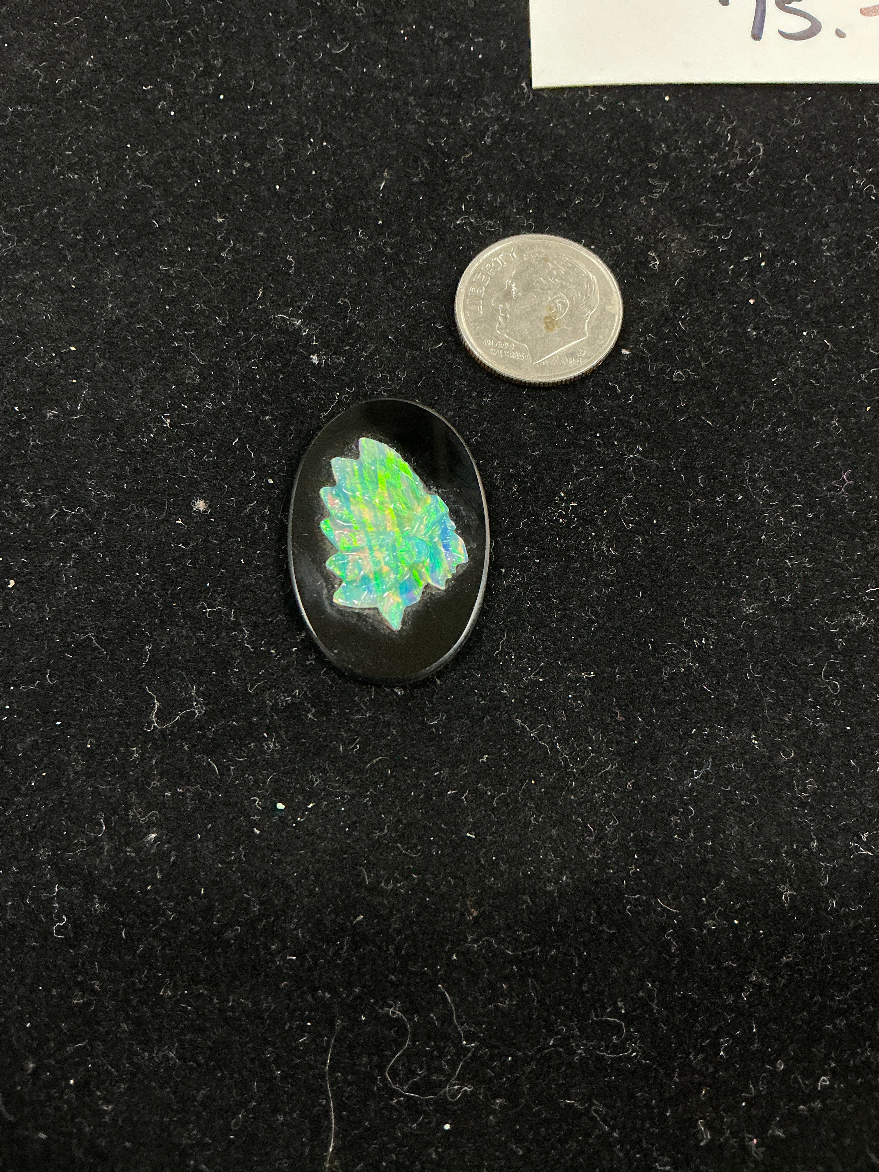 Native Chief Carved Opal Cabochon. $75