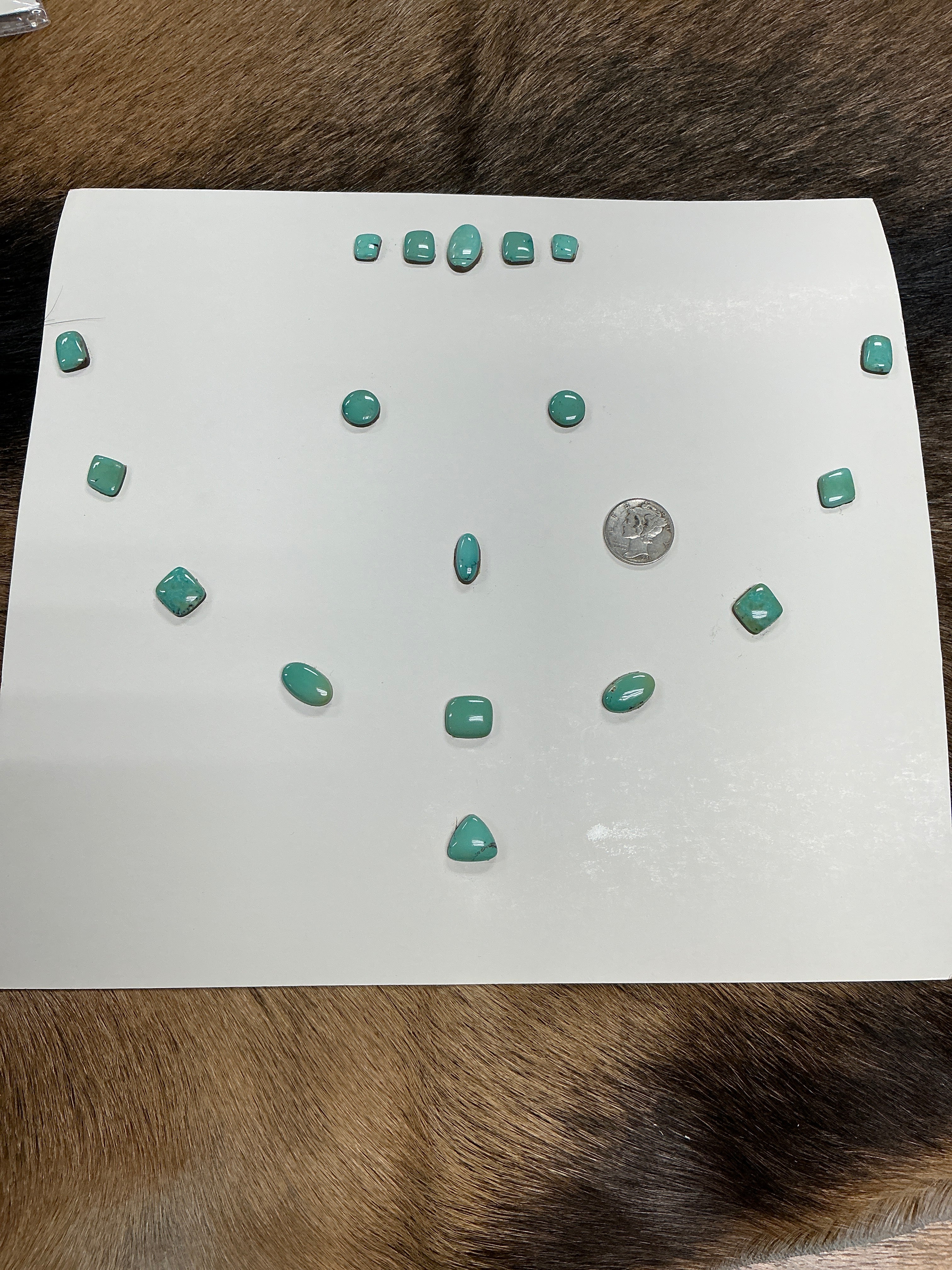 Turquoise Cabochons Card Set. Lot 13. $117