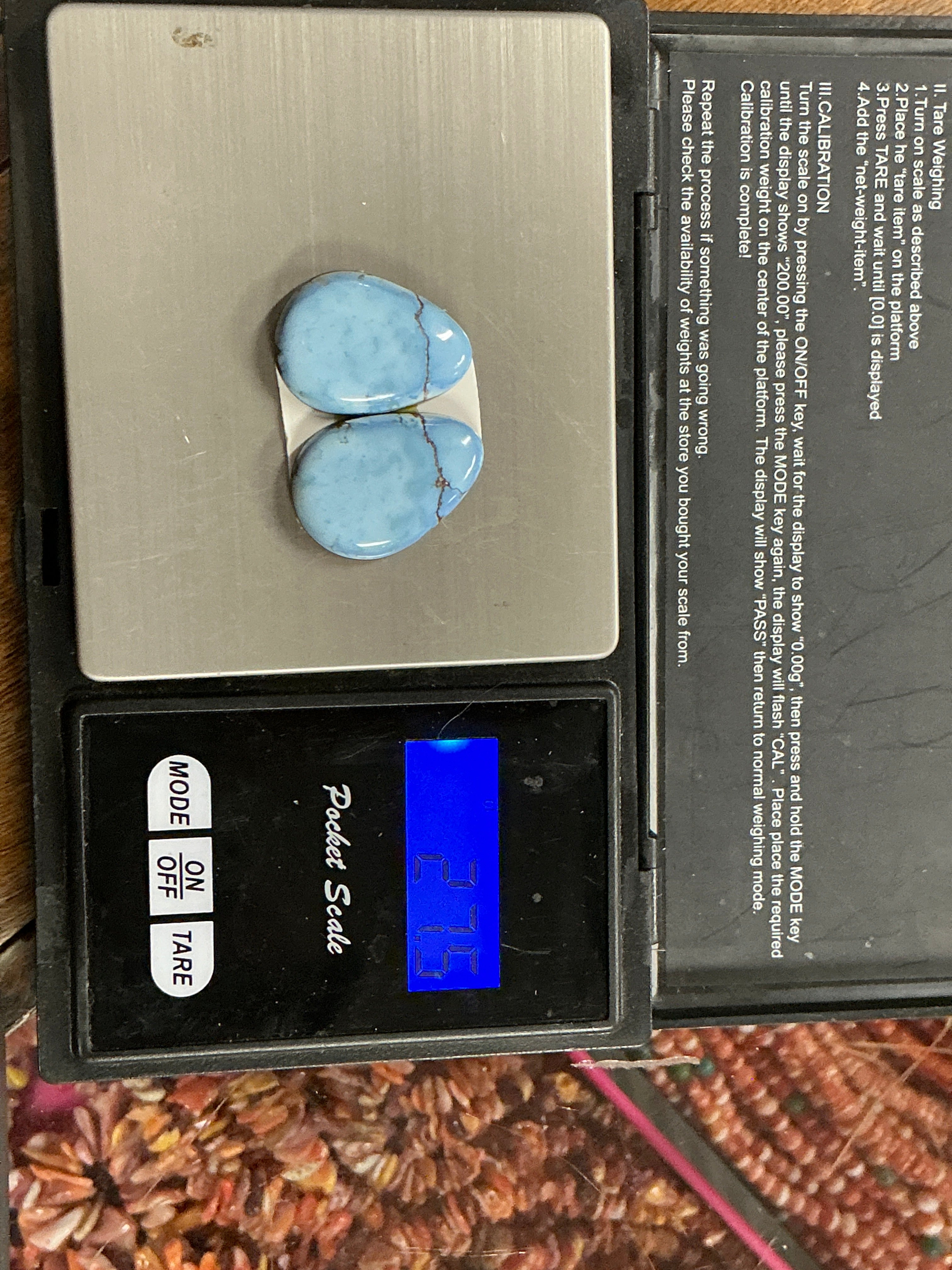27 Carat Natural Golden Hills Matched Set. $108. Lot 13