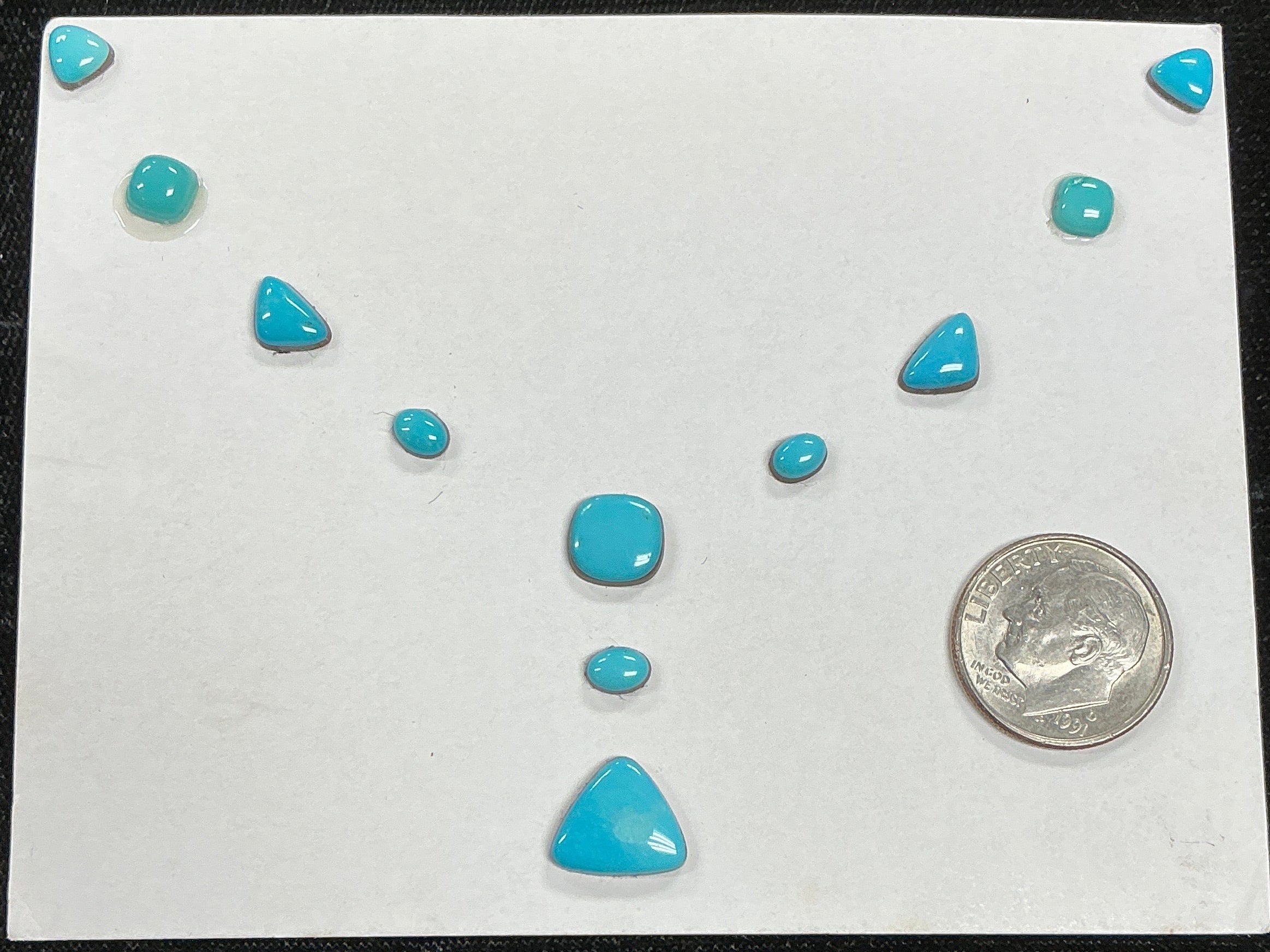 Turquoise Cabochons Card Set. Lot 71.$30