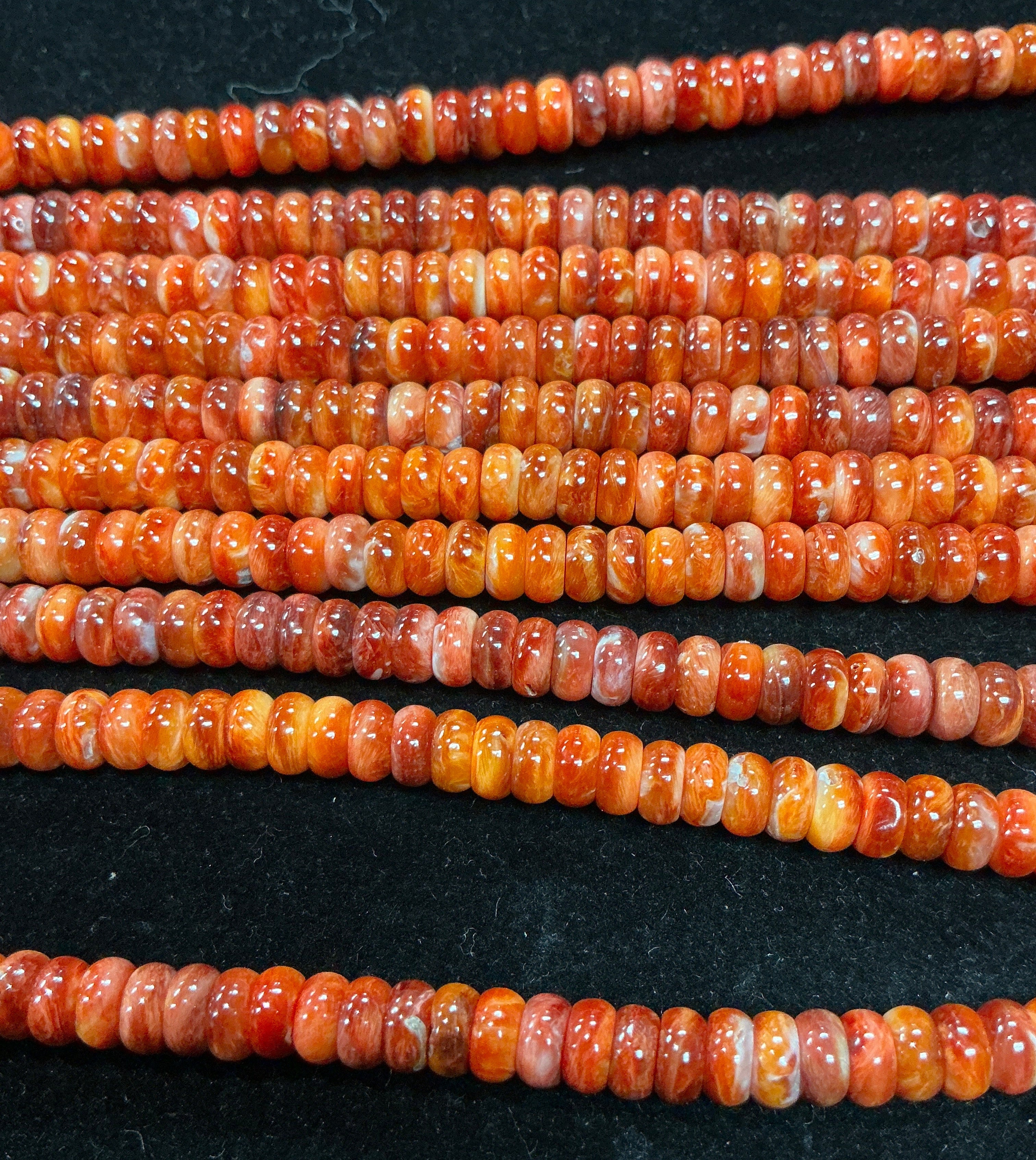 16” Red Spiny Rondelle Bead Strand. $44.