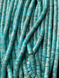 16” Strand of Turquoise Heishi Beads. 4mm. $30.