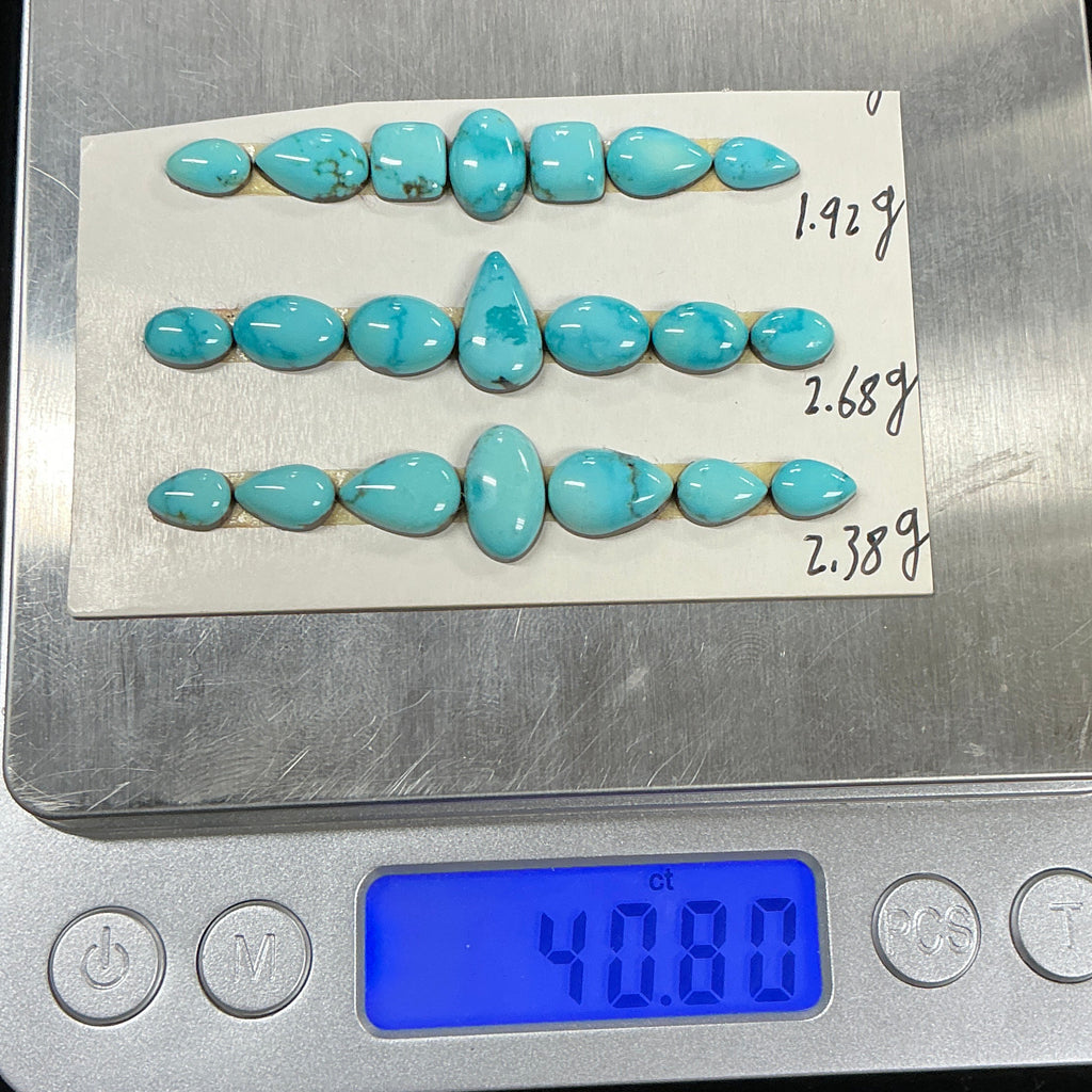 Larimar Cabochon Card. ~40 Carats. $60