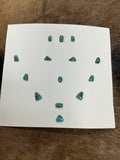 Turquoise Cabochons Card Set. Lot 10.$132.