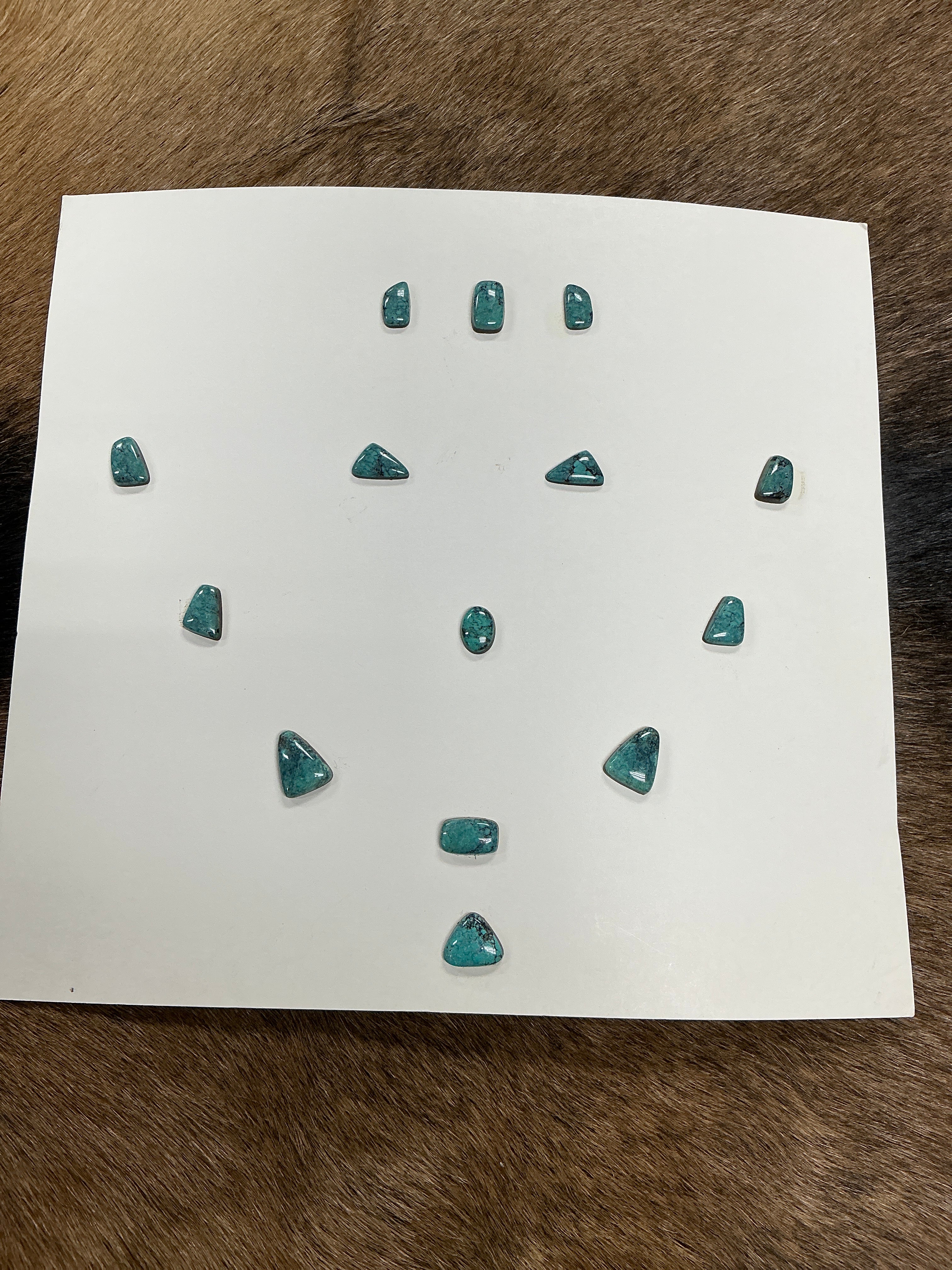 Turquoise Cabochons Card Set. Lot 10.$132.
