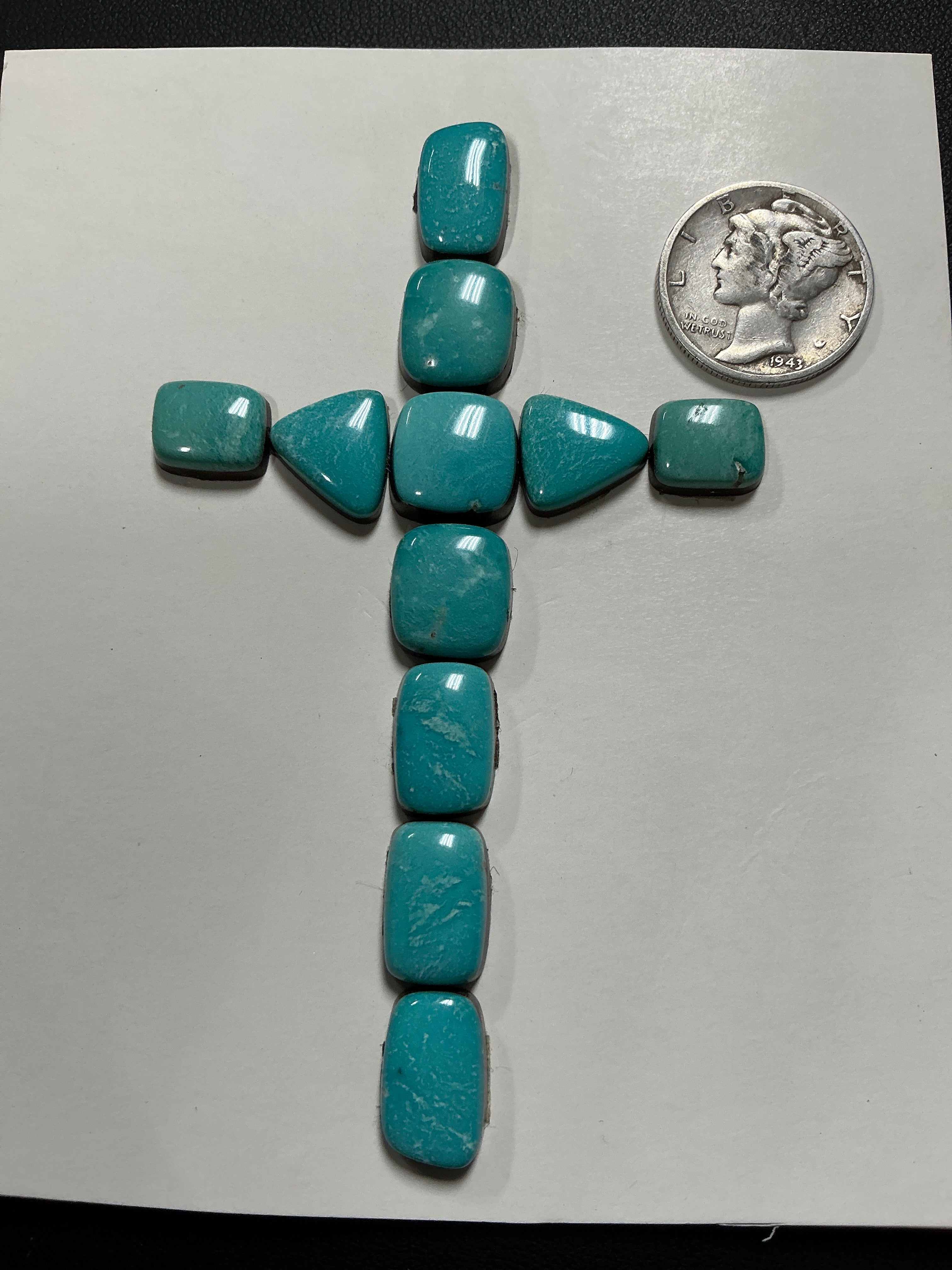 Turquoise Cabochons Card Set. Lot 42. $82.