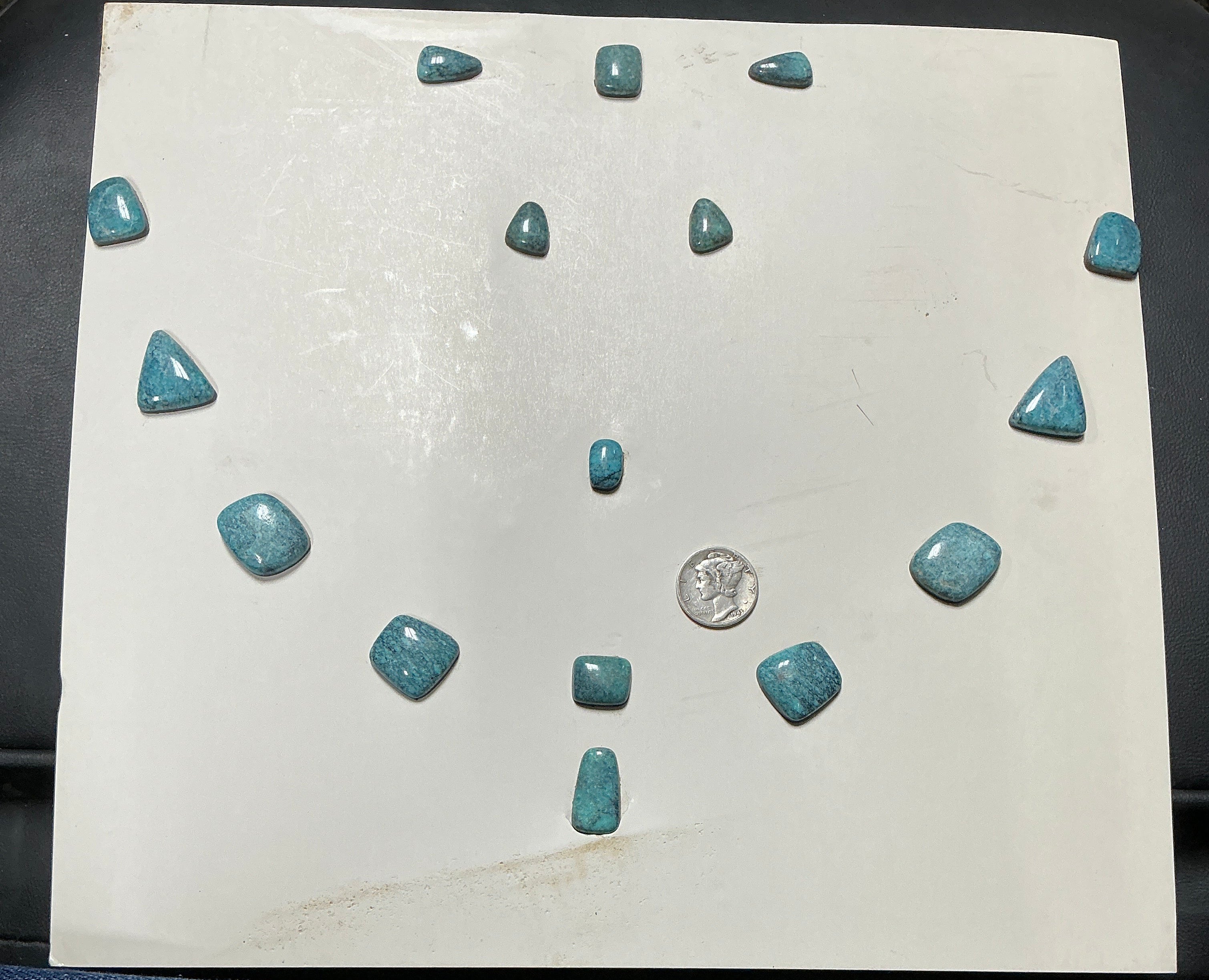 Turquoise Cabochons Card Set. Lot 15.$241.