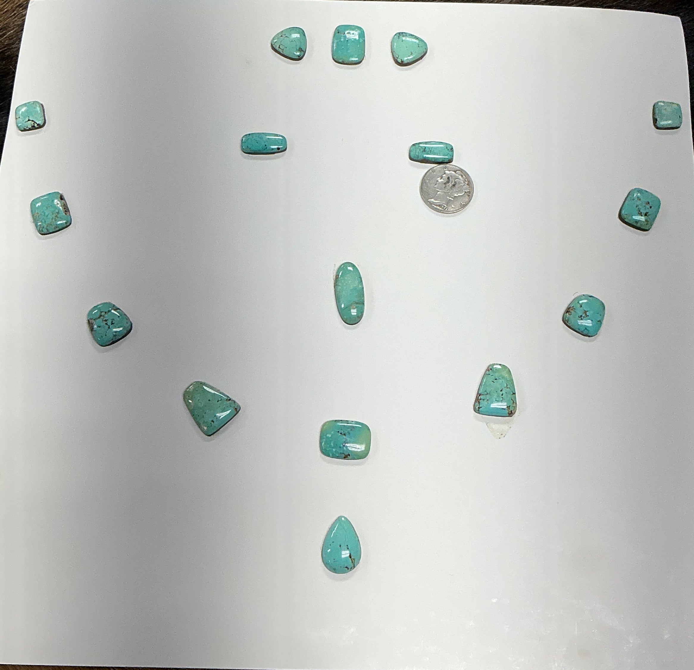 Turquoise Cabochons Card Set. Lot 20. $168.