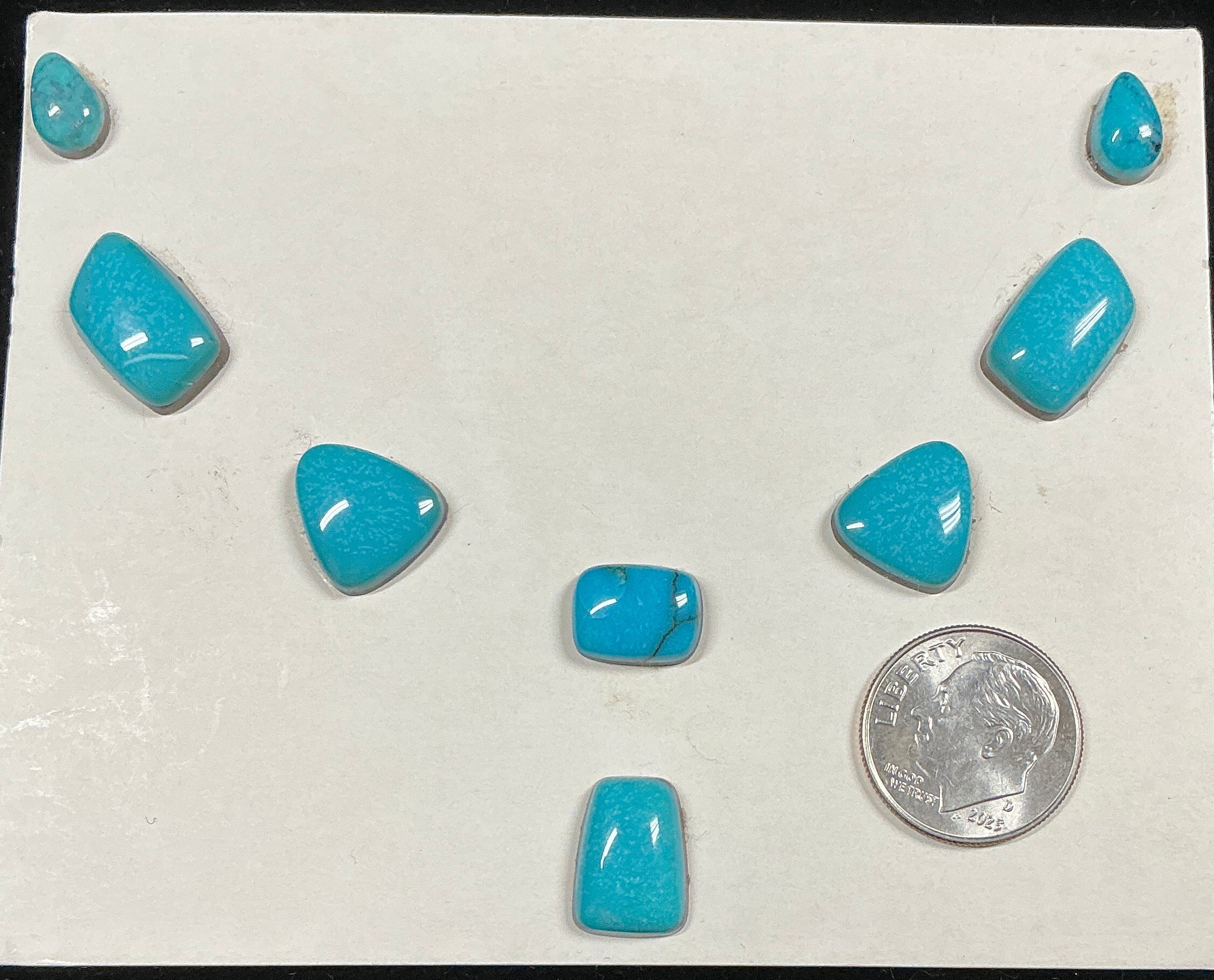 Turquoise Cabochons Card Set. Lot 54. $58.
