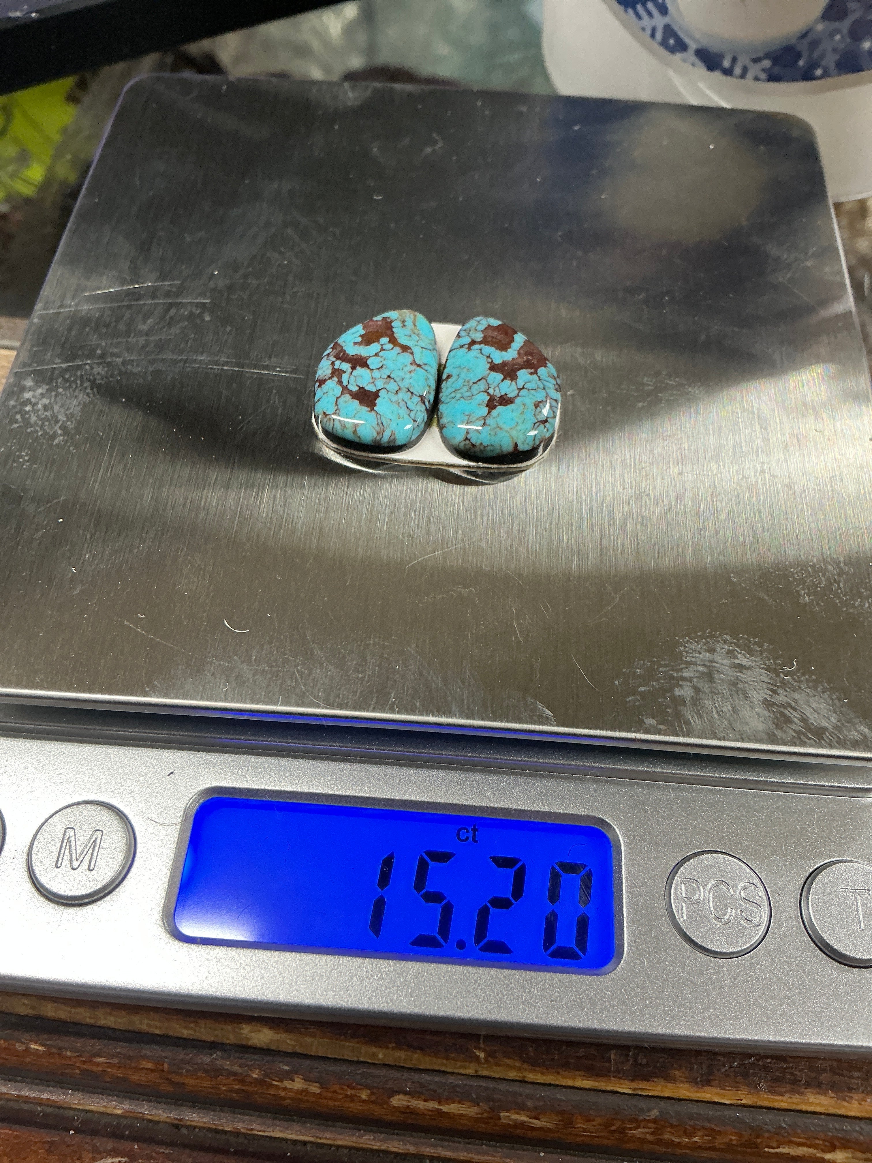 Matching Egyptian Turquoise Cabs. ~15 Carats. $45.
