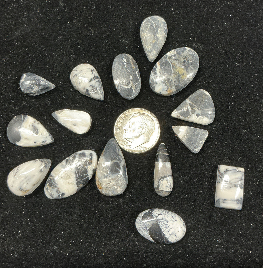 White Buffalo Cabochons Lot. ~111 Carats. $138.75. Lot 6