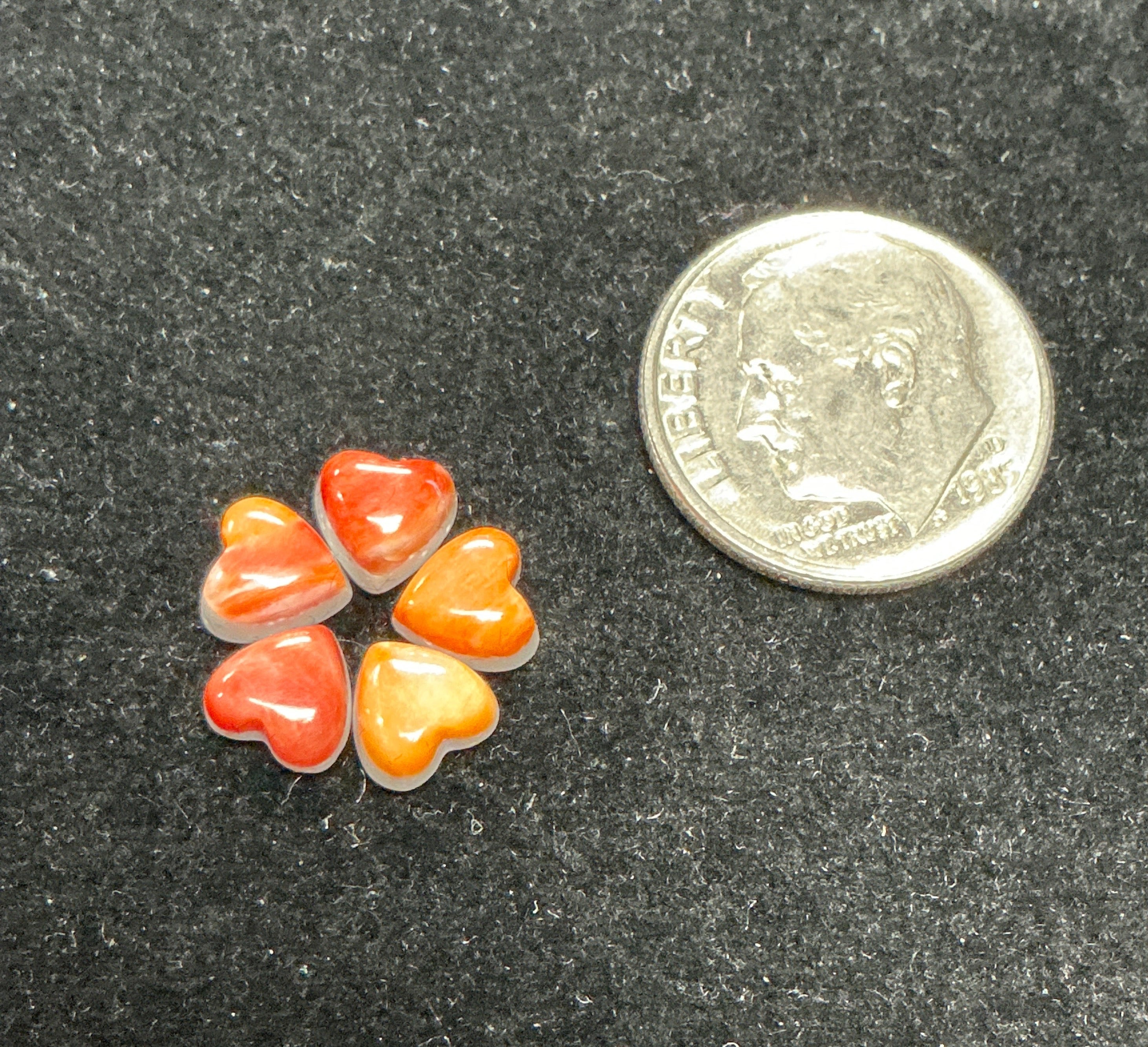 6mm Spiny Hearts Lot of 5. $7.50.