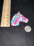 Carved Cotton Candy Composite Horse Head Cabochon.$25.
