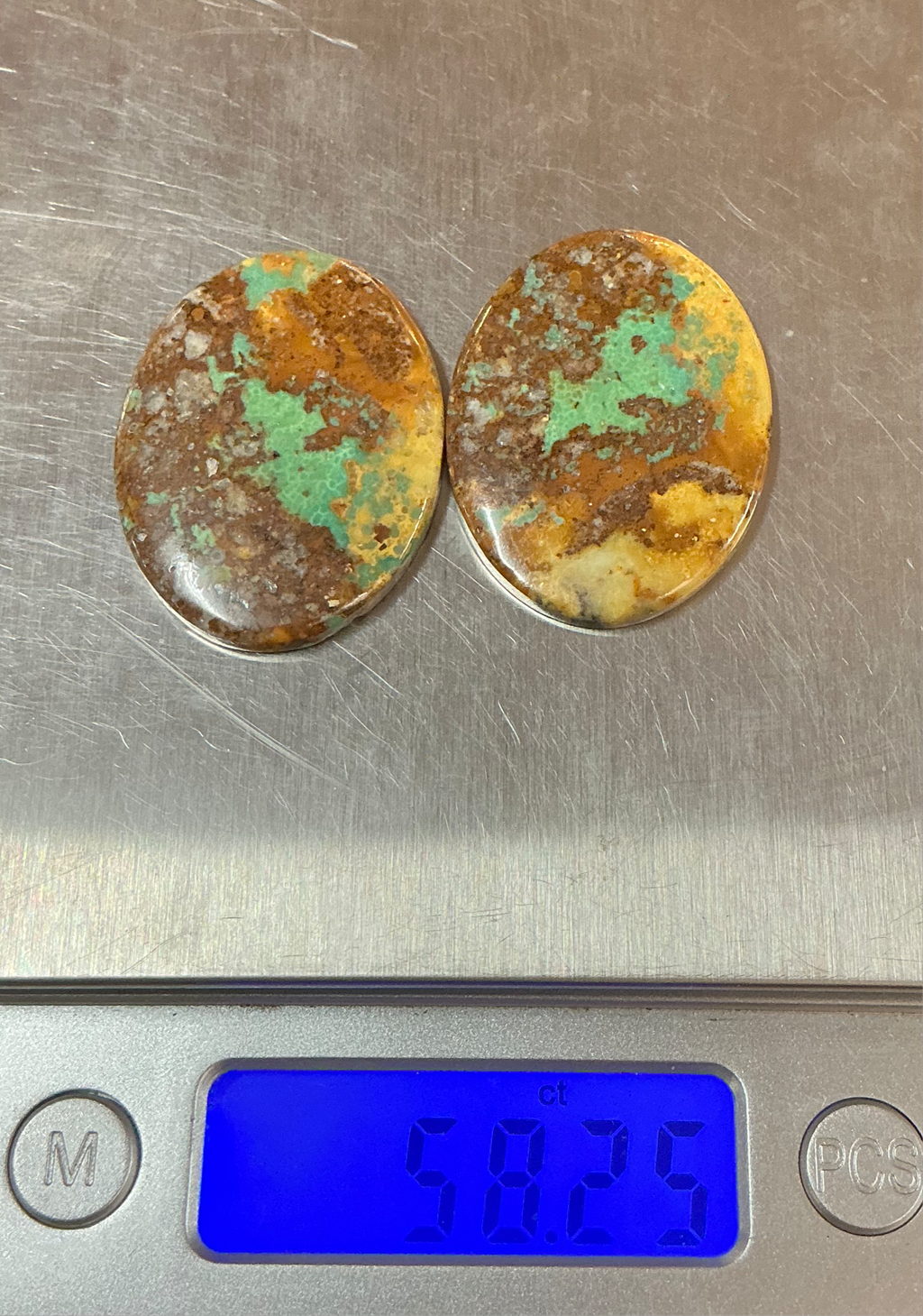BLACK JACK TURQUOISE CABOCHONS. LOT 9. ~ Carats. $