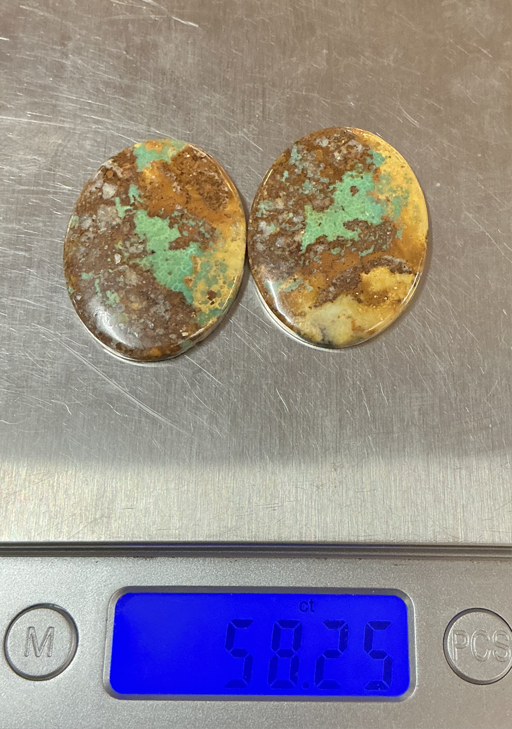 BLACK JACK TURQUOISE CABOCHONS. LOT 9. ~ Carats. $