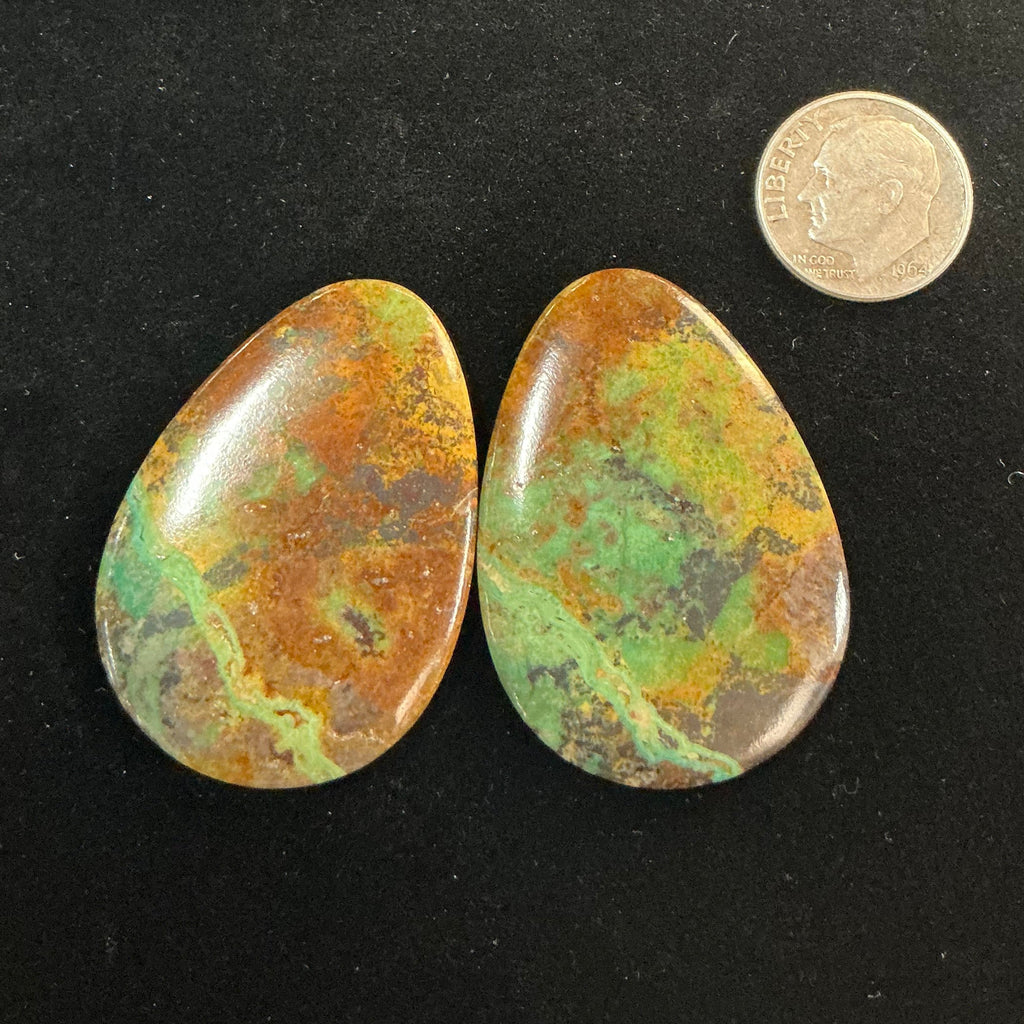 BLACK JACK TURQUOISE CABOCHONS. LOT 4. ~74 Carats. $74