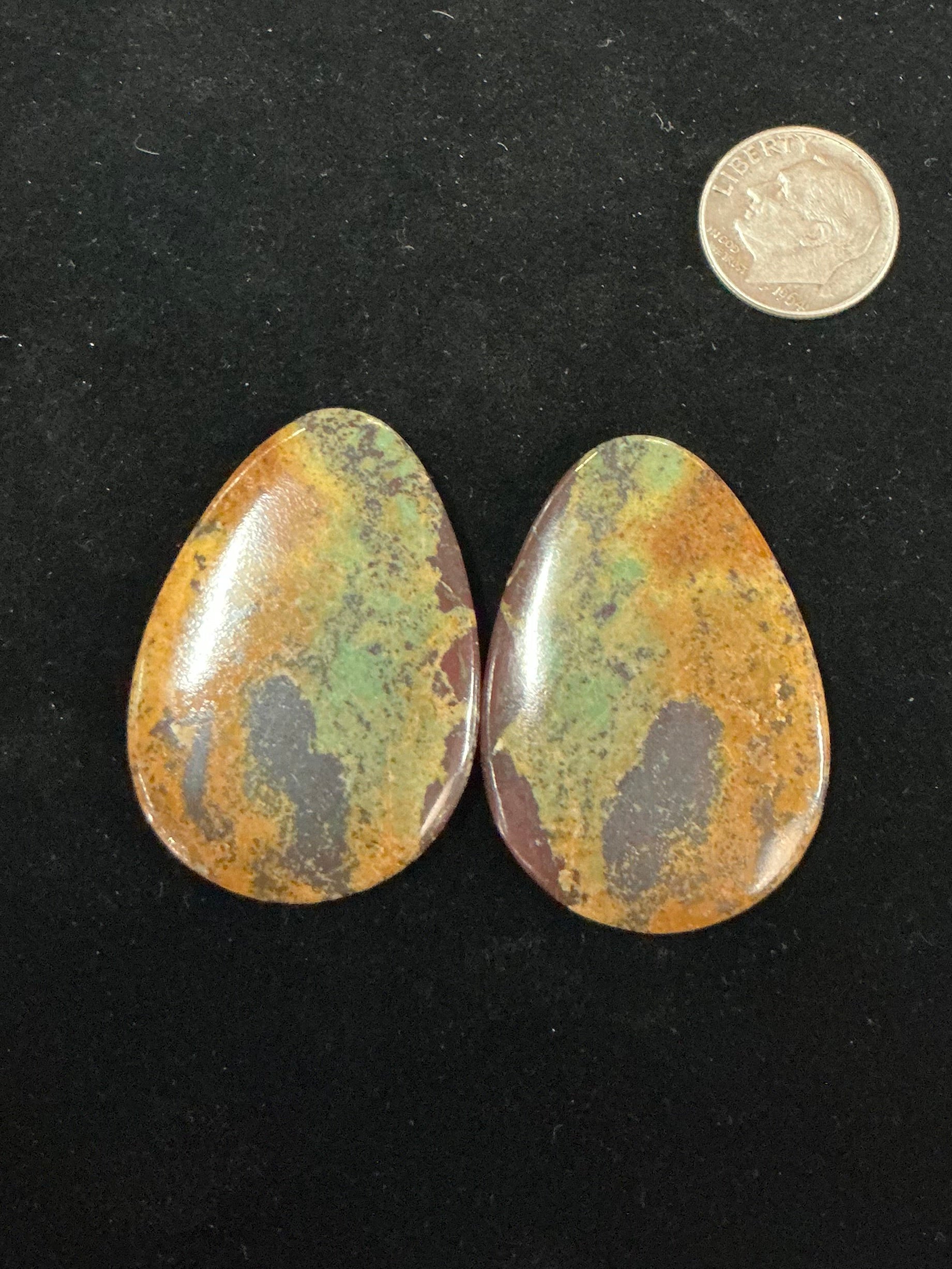 BLACK JACK TURQUOISE CABOCHONS. LOT 7. ~ Carats. $77