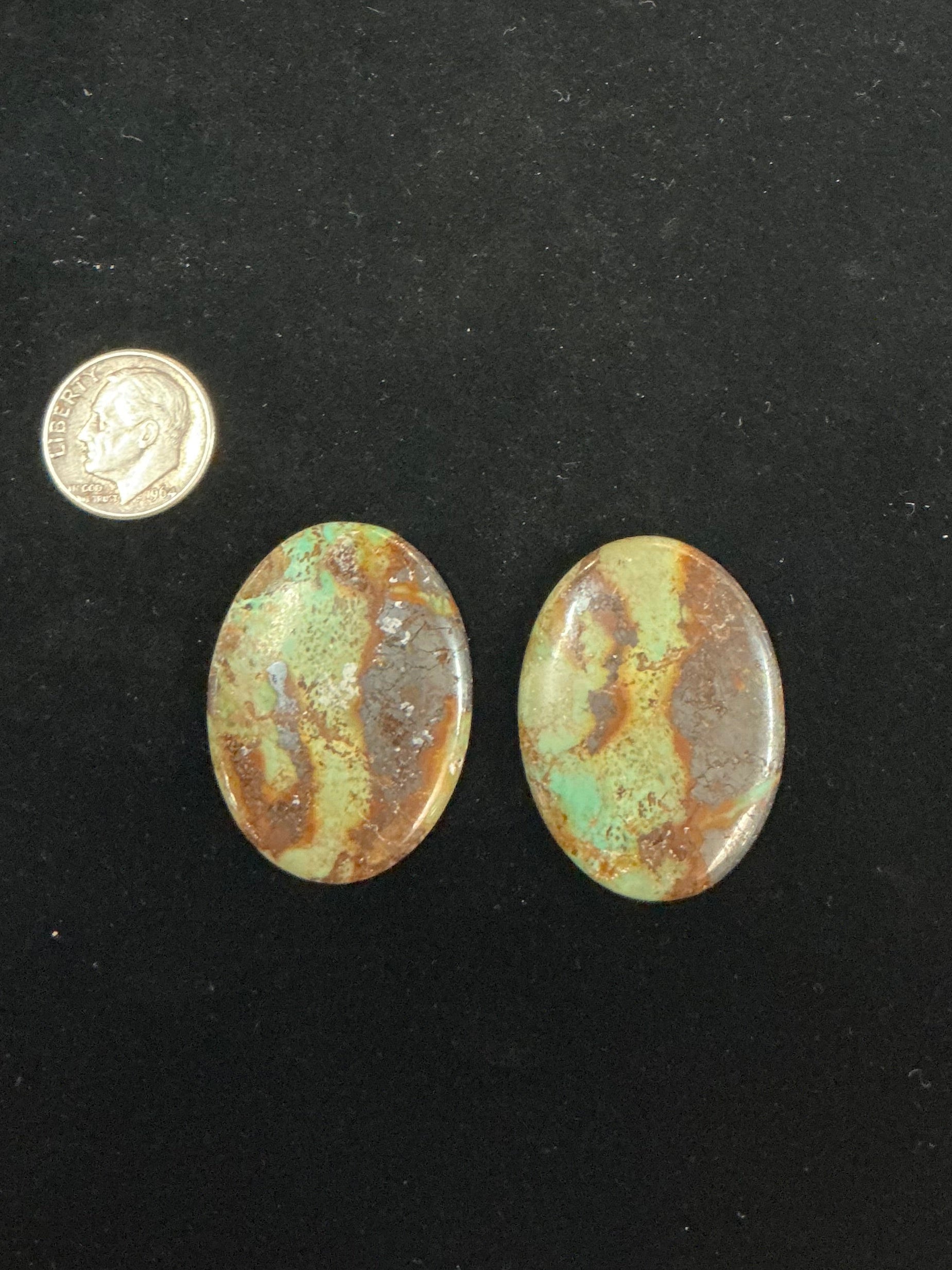 BLACK JACK TURQUOISE CABOCHONS. LOT 15. ~ 66 Carats. $66