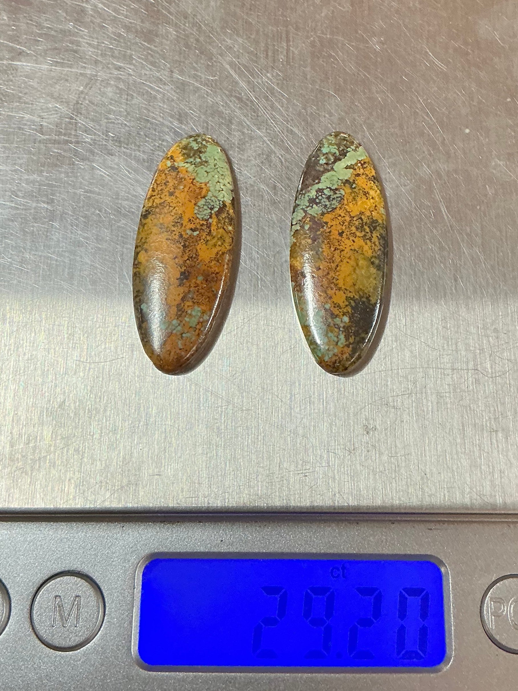 BLACK JACK TURQUOISE CABOCHONS. LOT 17. ~ 29 Carats. $29
