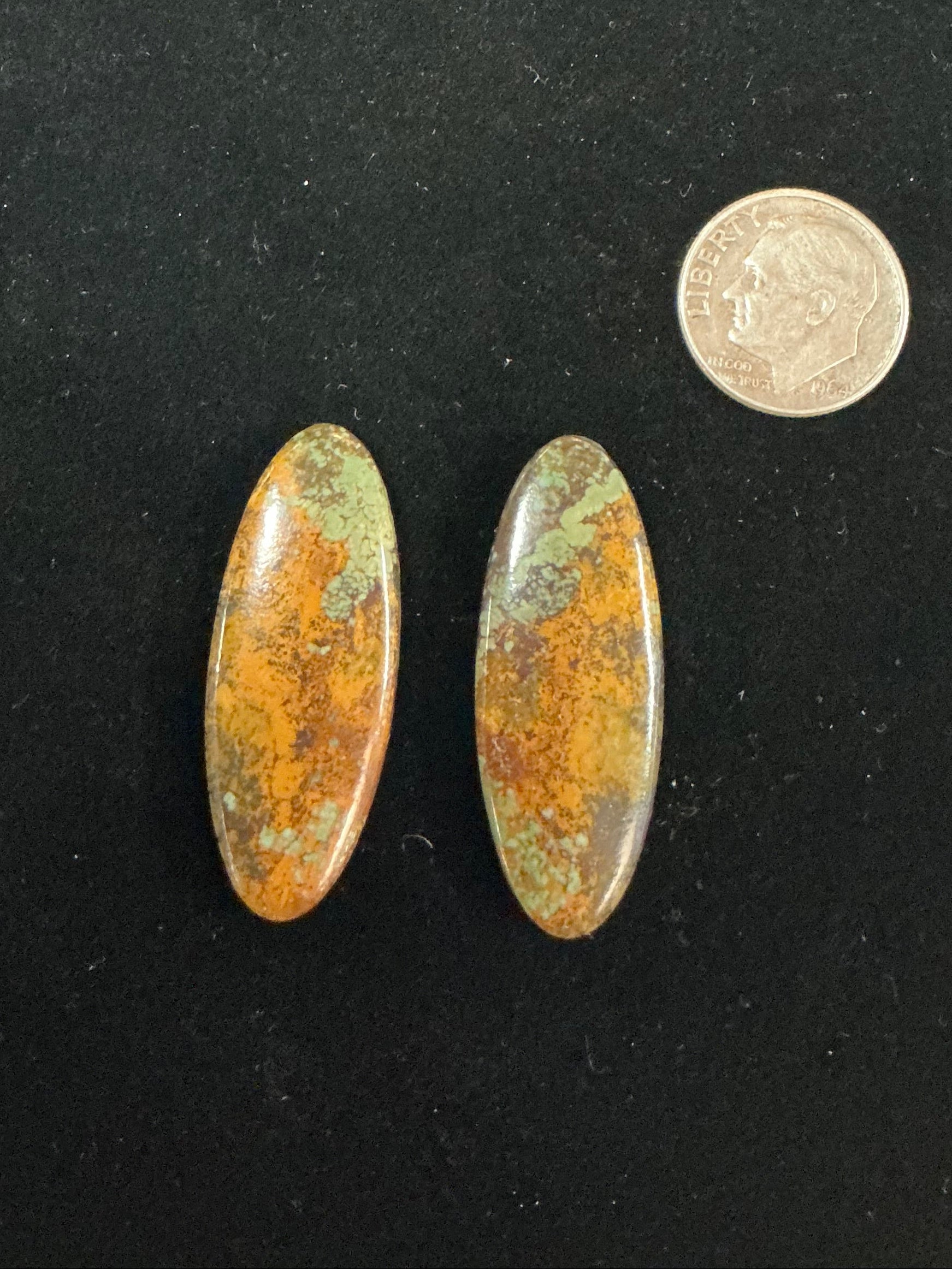 BLACK JACK TURQUOISE CABOCHONS. LOT 17. ~ 29 Carats. $29