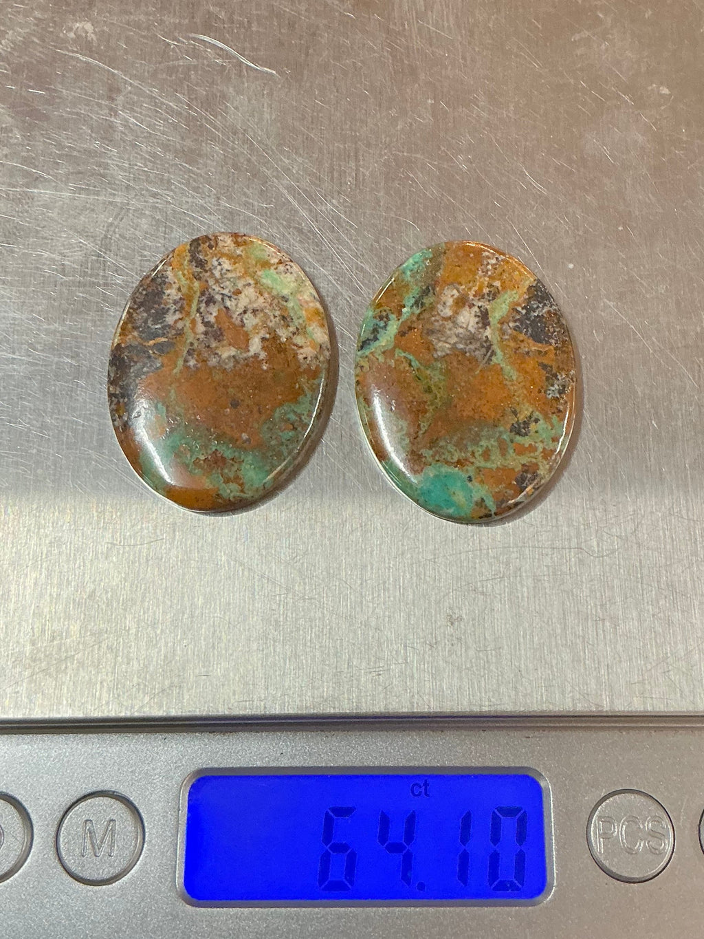 BLACK JACK TURQUOISE CABOCHONS. LOT 18. ~64 Carats. $64