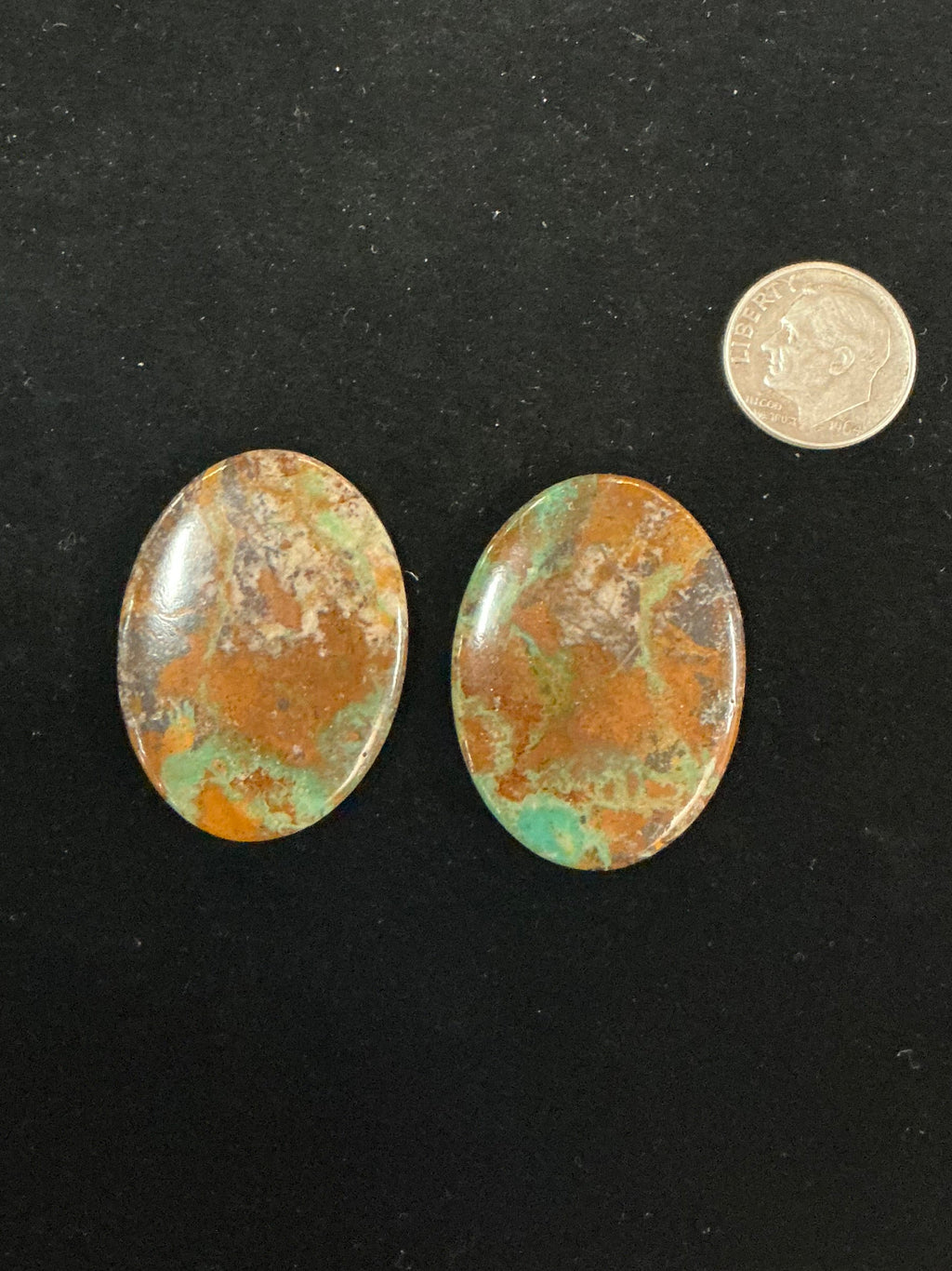 BLACK JACK TURQUOISE CABOCHONS. LOT 18. ~64 Carats. $64
