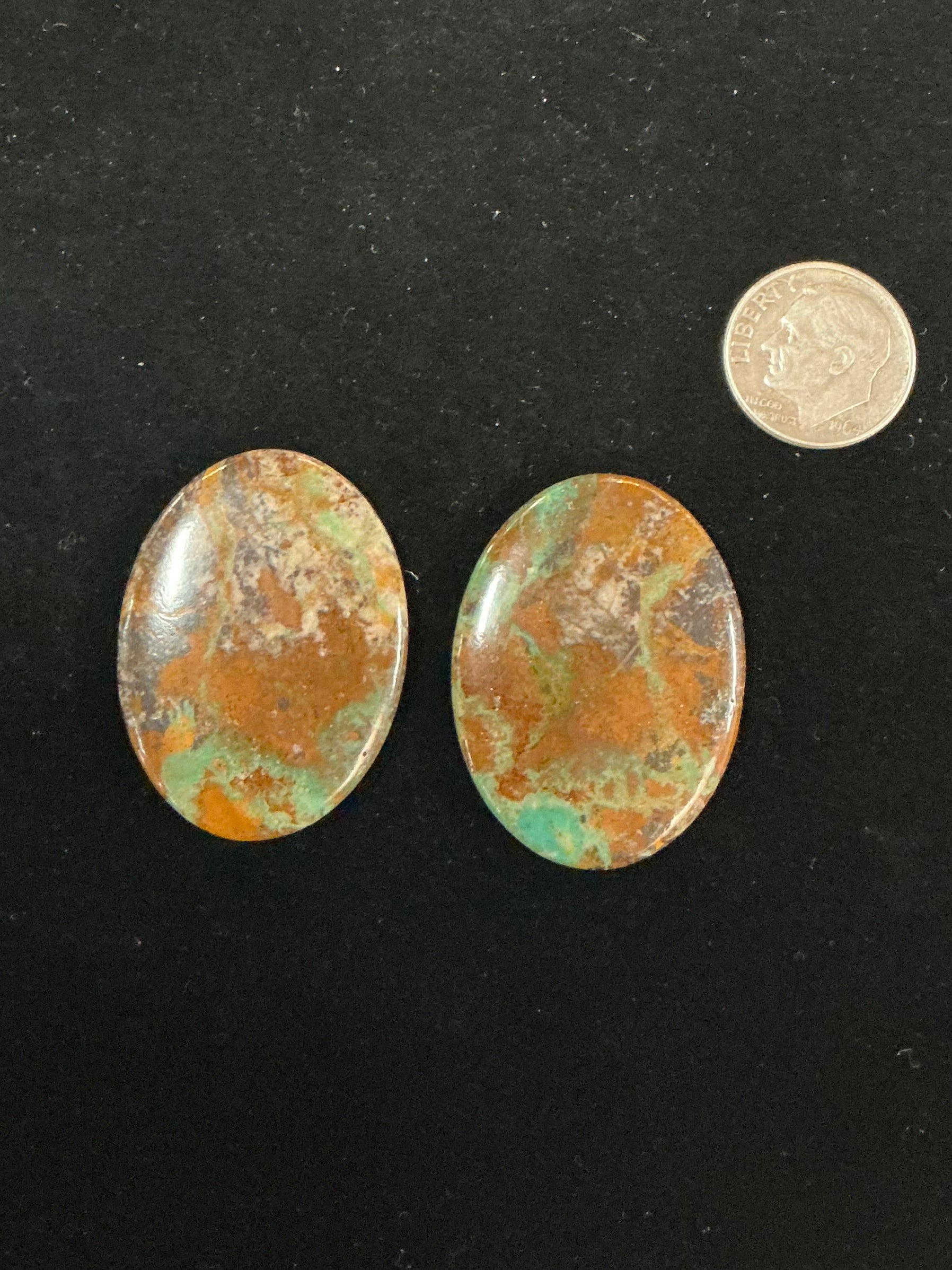 BLACK JACK TURQUOISE CABOCHONS. LOT 18. ~64 Carats. $64
