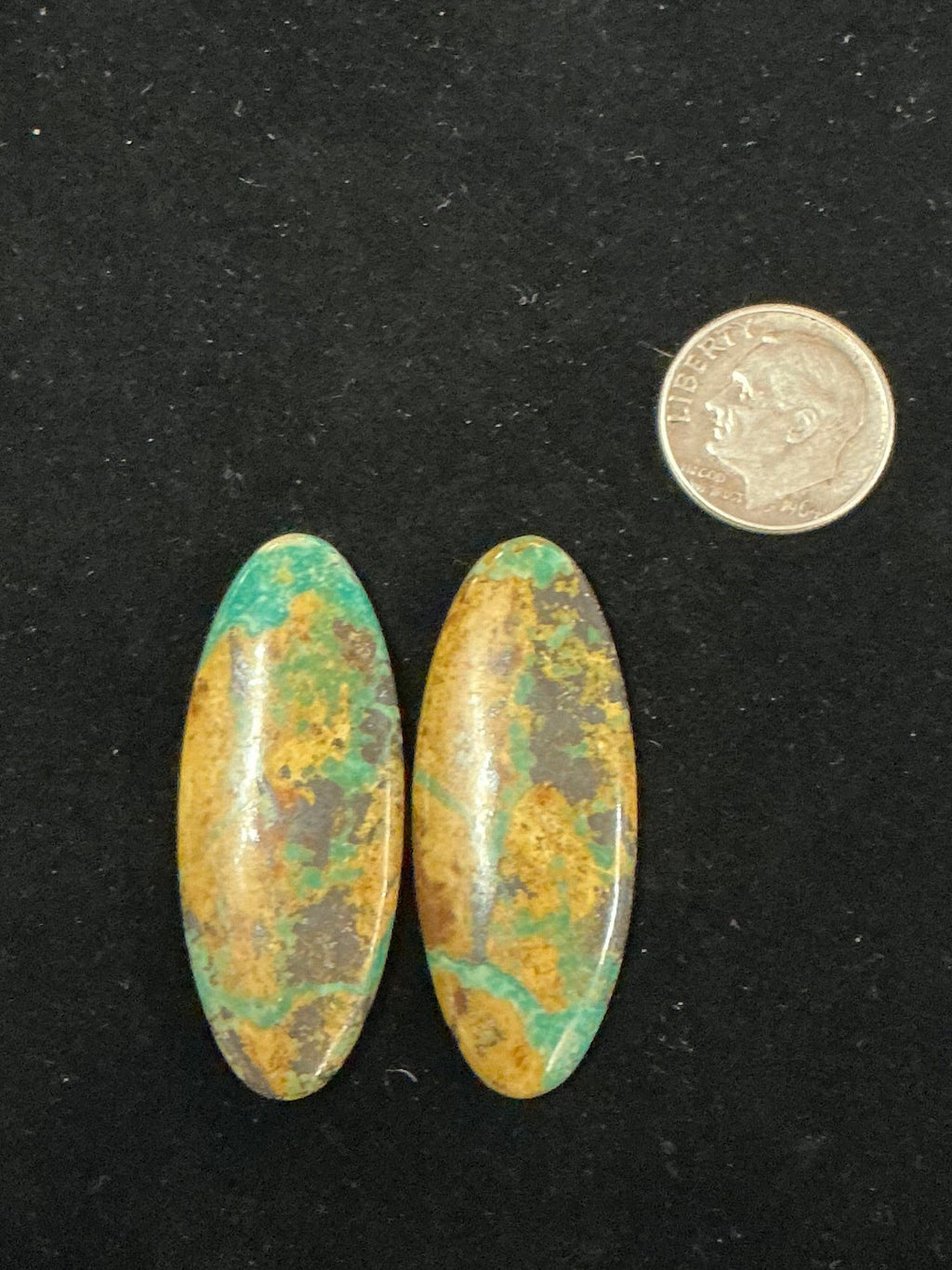 BLACK JACK TURQUOISE CABOCHONS. LOT 20. ~ 43 Carats. $43