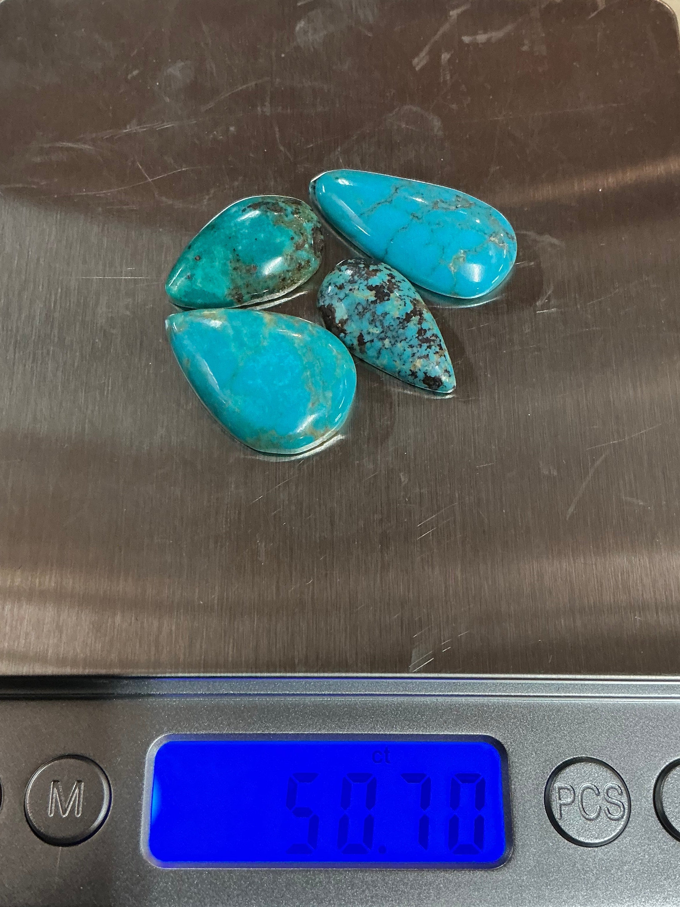 50 CTS BLUE ARIZONA TURQUOISE CABS $50 Lot 4