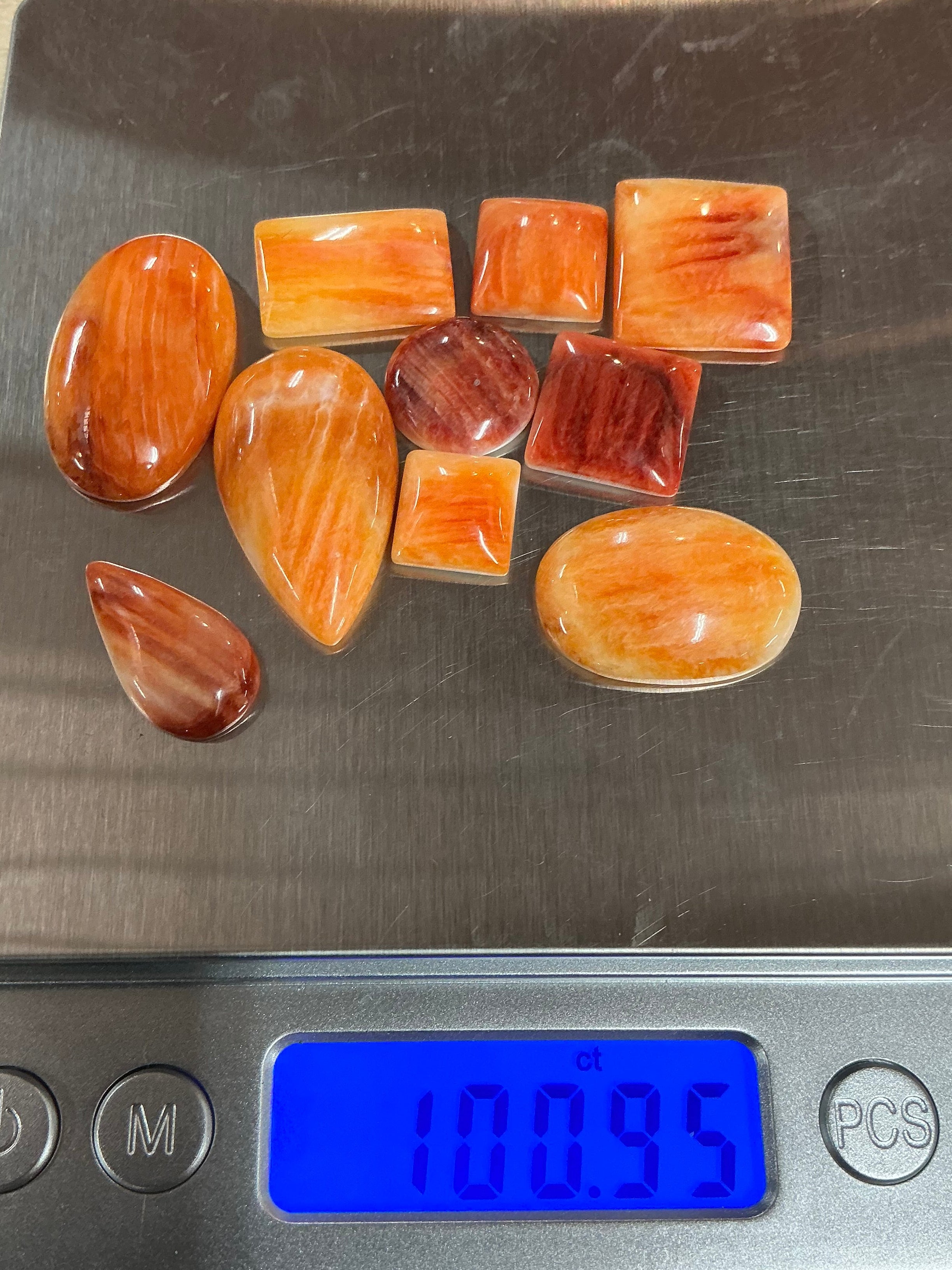 100 CTS SPINY OYSTER CABOCHONS Lot 2