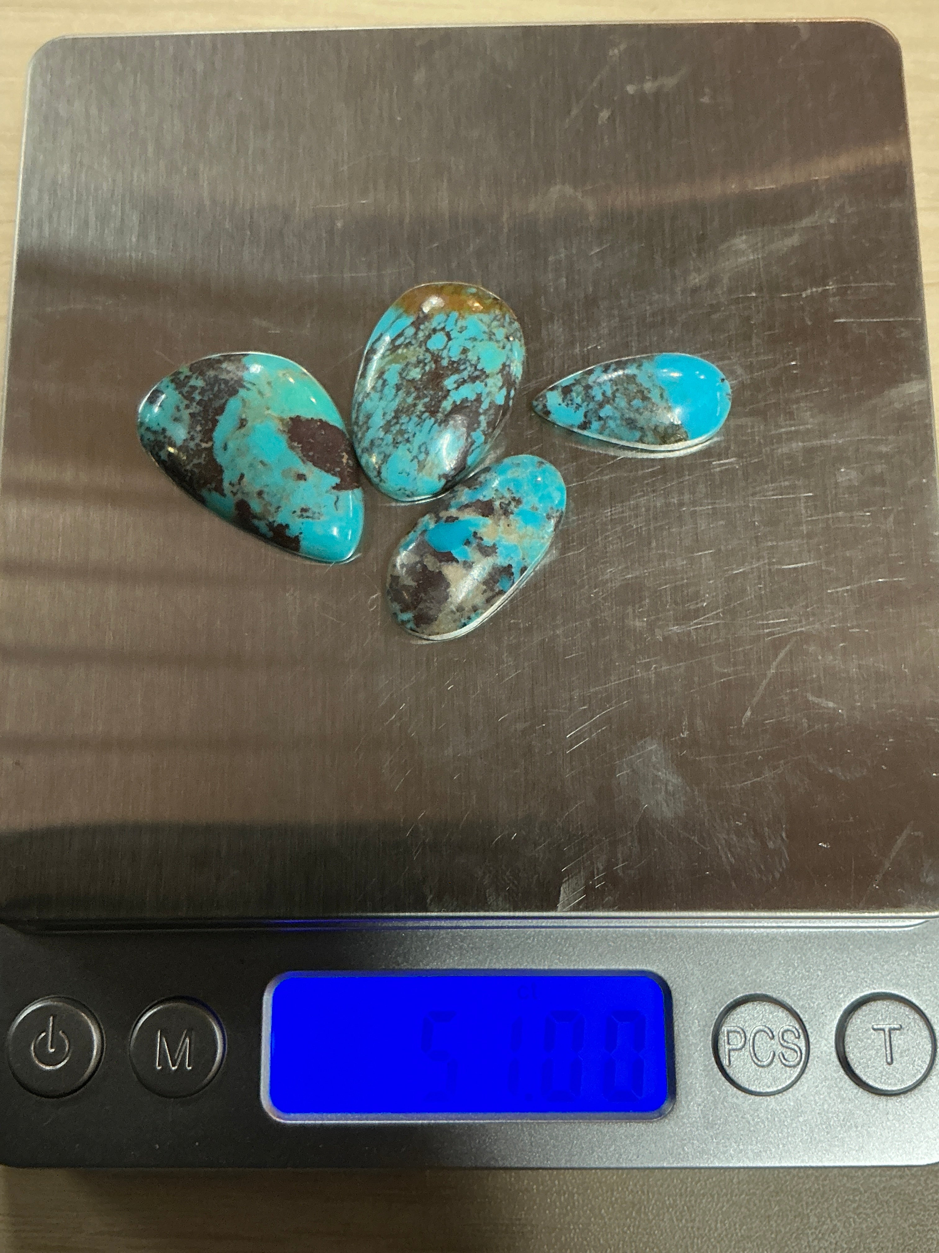 50 CTS REDSKIN TURQUOISE CABOCHONS Lot 2
