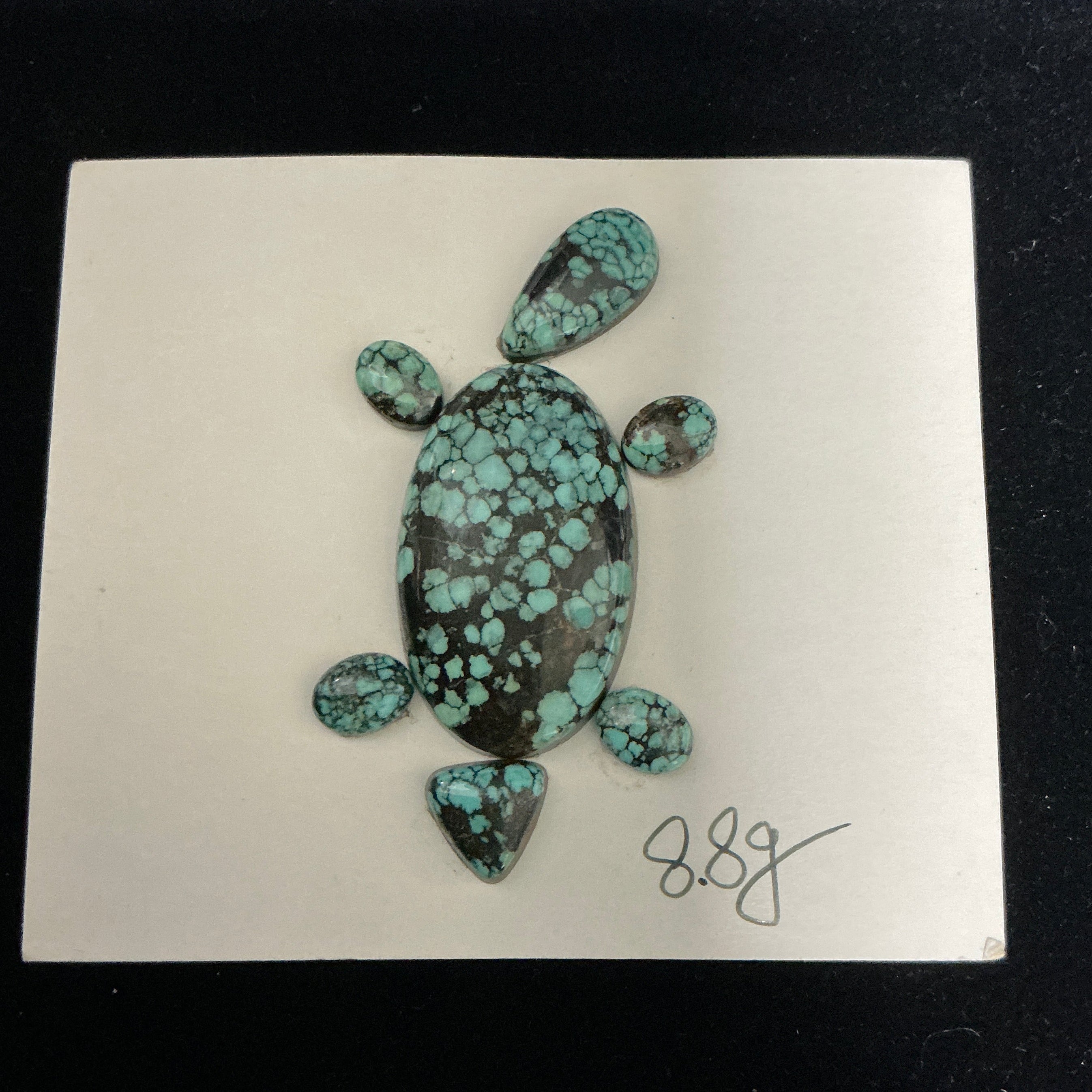 Turquoise Cabochon Card. Lot 45