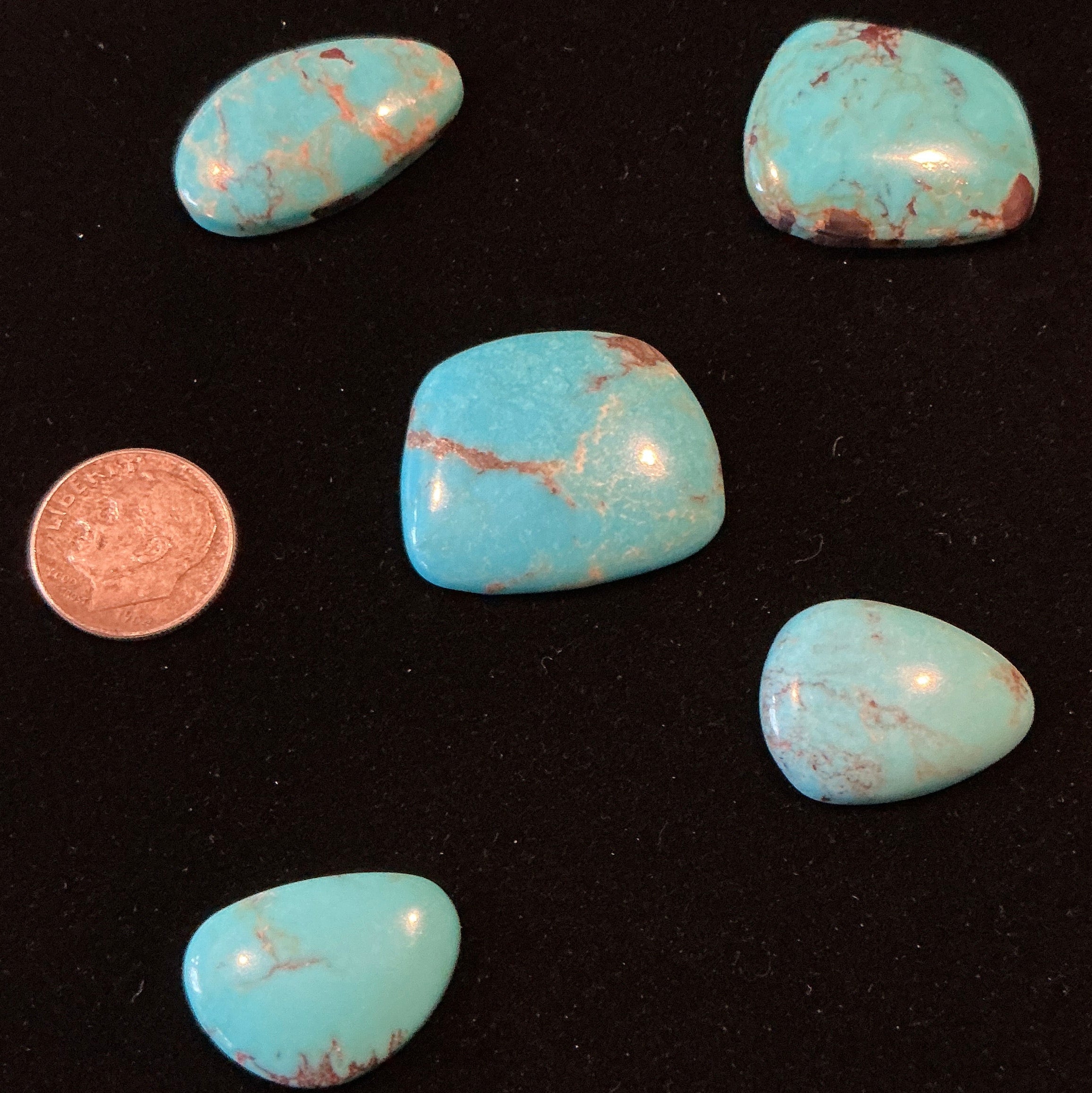 Freeform Turquoise Cabochons. ~100 Carats. Lot 2. $89