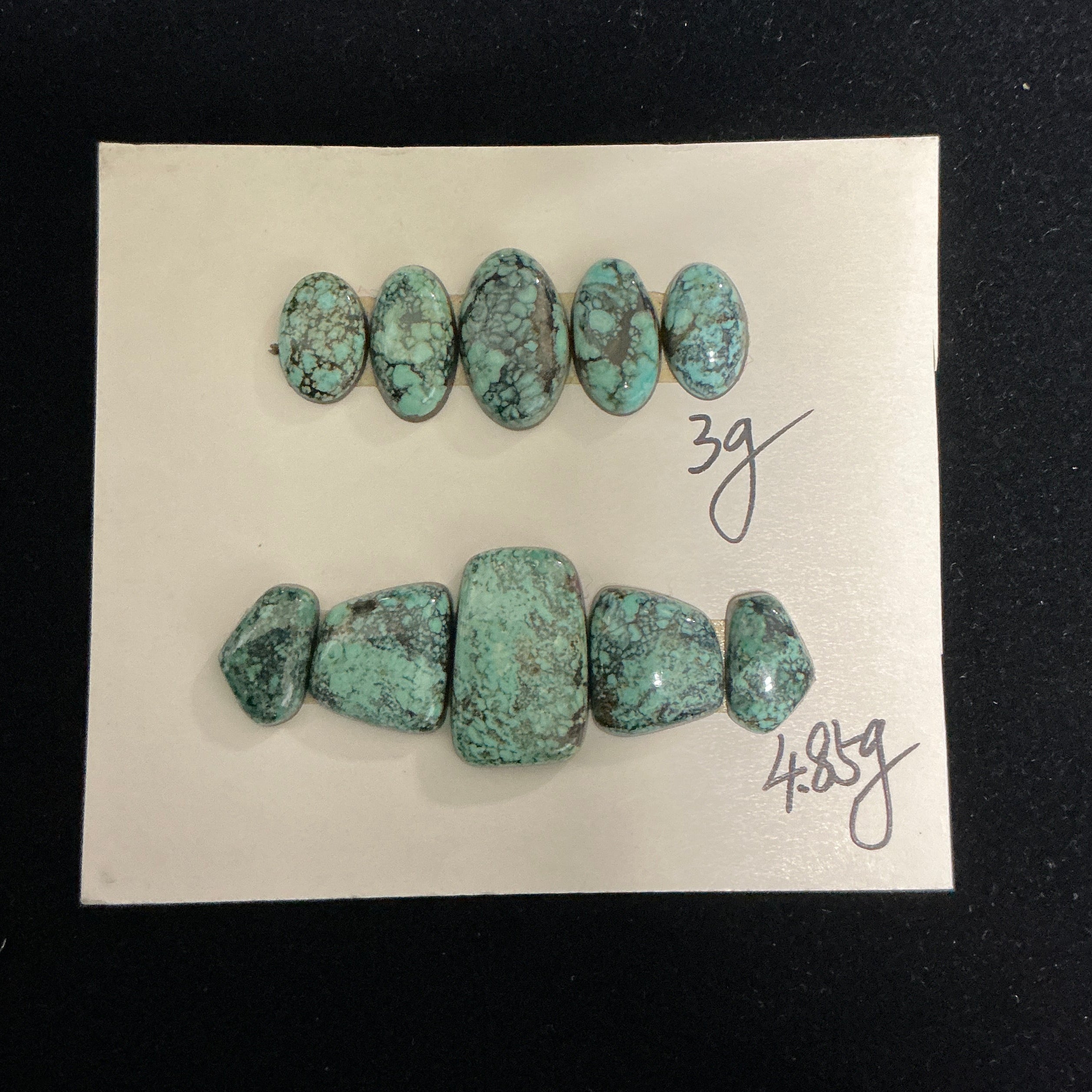 Turquoise Cabochon Card. Lot 27
