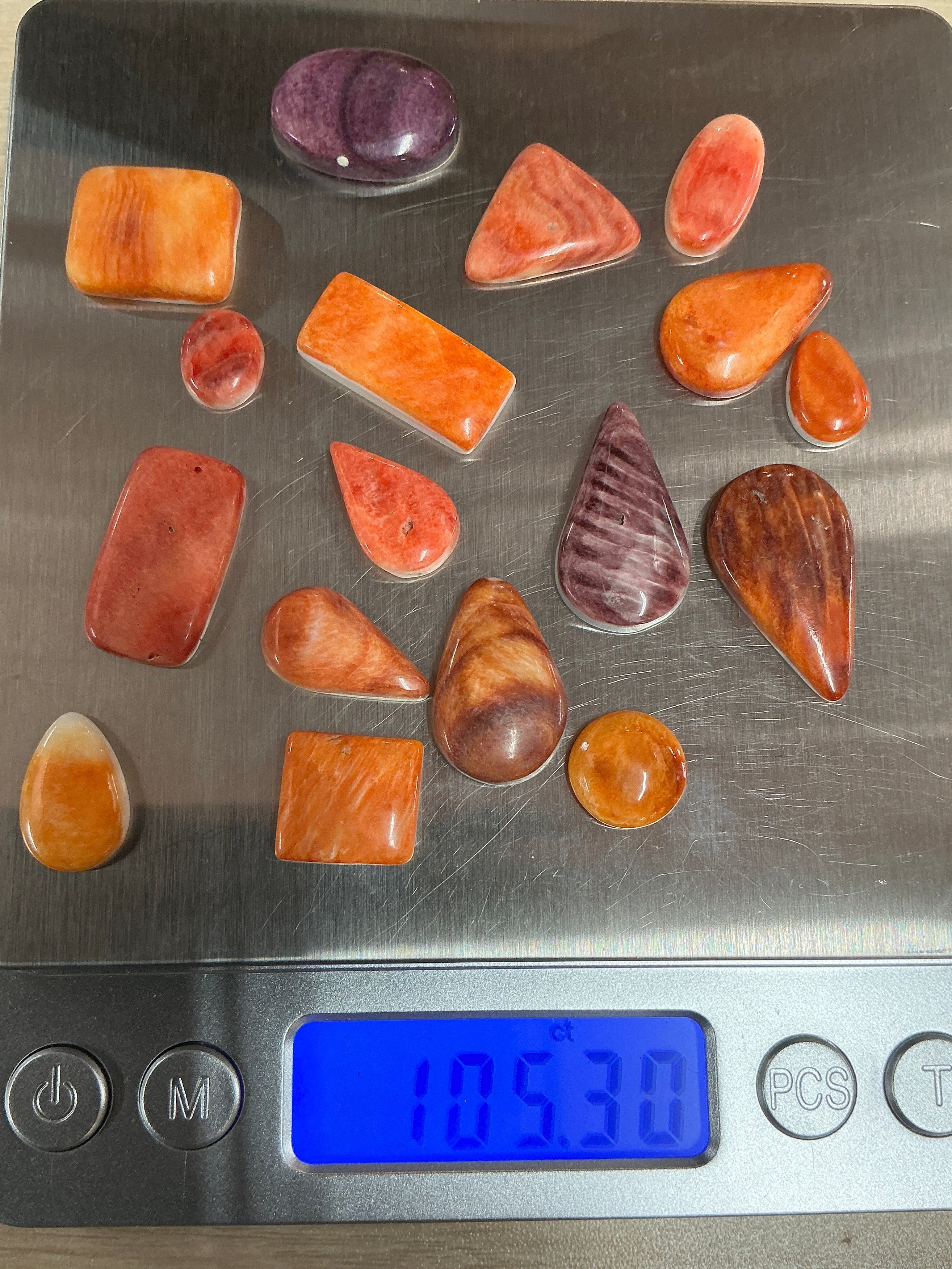100 CARATS SPINY CABOCHONS LOT. LOT 6. $75.00