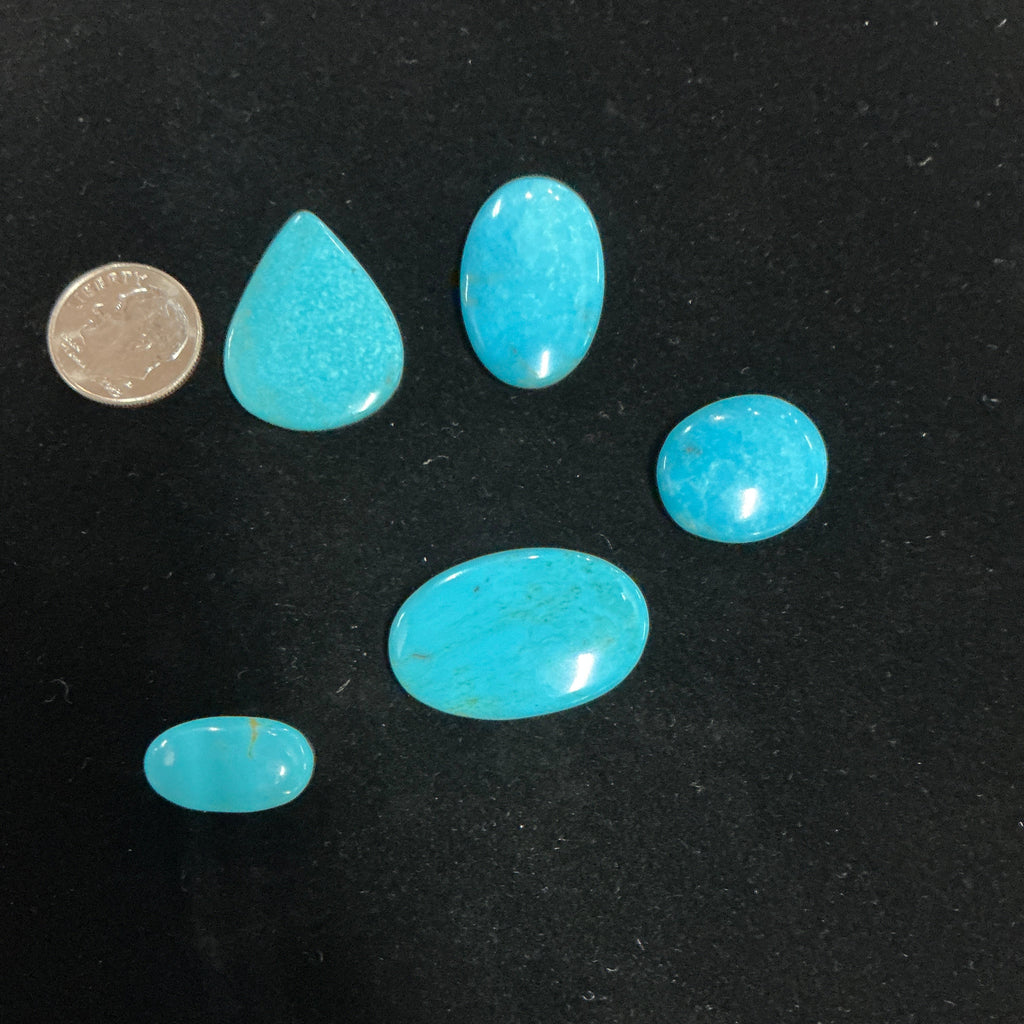 Castle Dome Turquoise Cabochons. ~74 Carats. Lot 5. $70