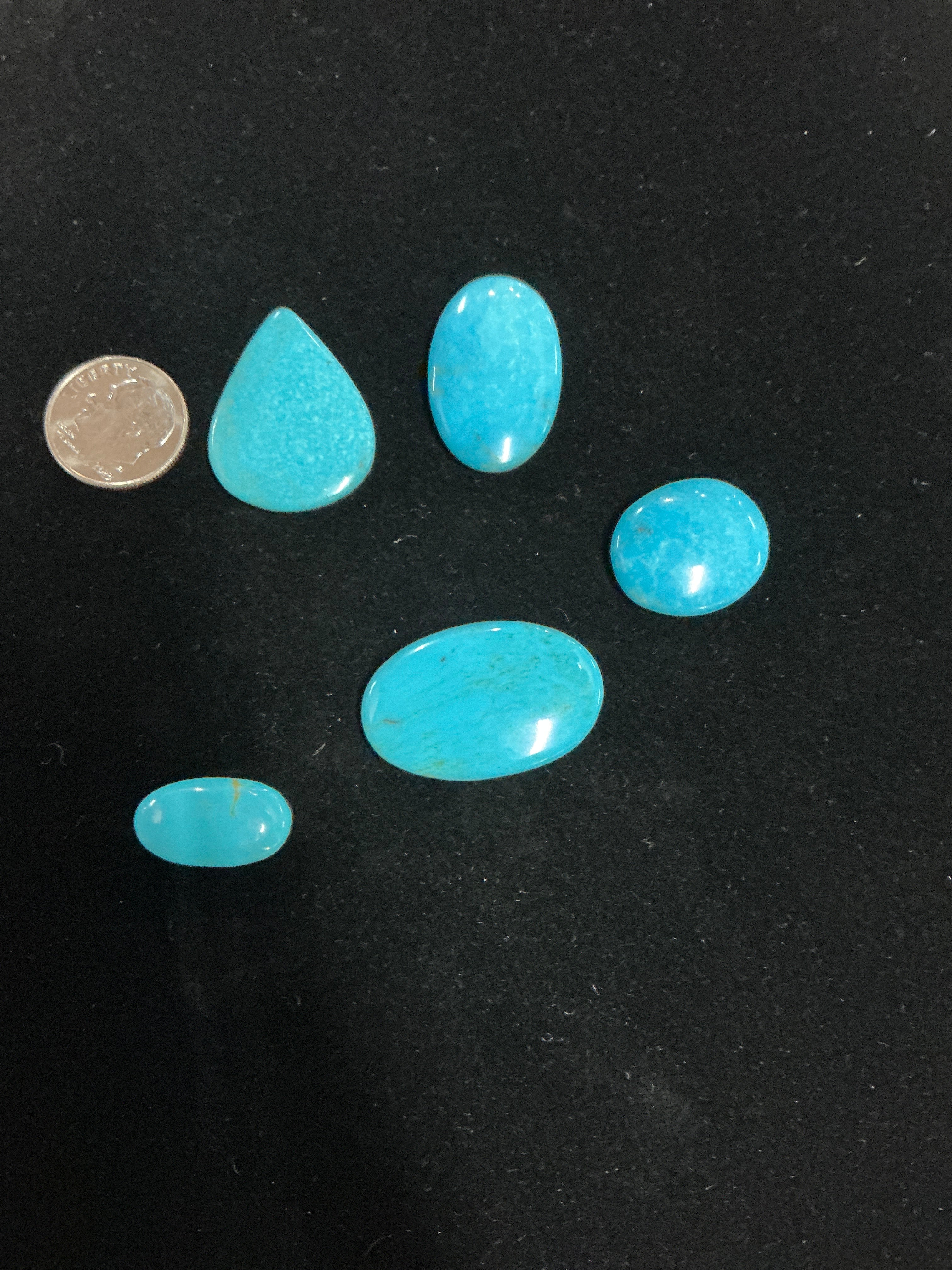 Castle Dome Turquoise Cabochons. ~74 Carats. Lot 5. $70
