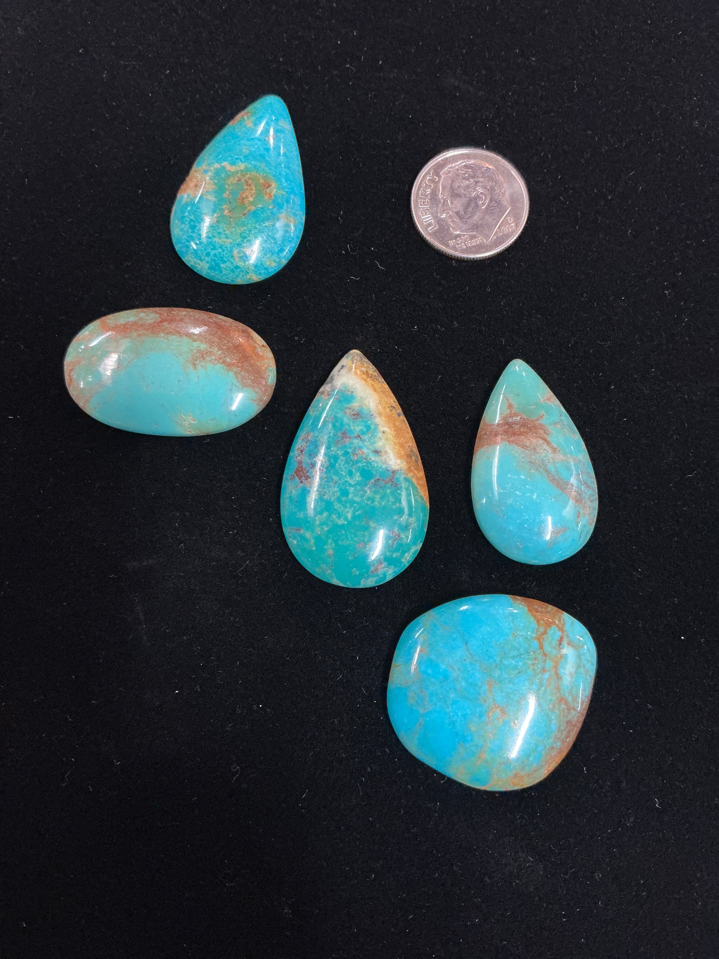 AJAX Turquoise Cabochons ~103 Carats. Lot 1. $90.