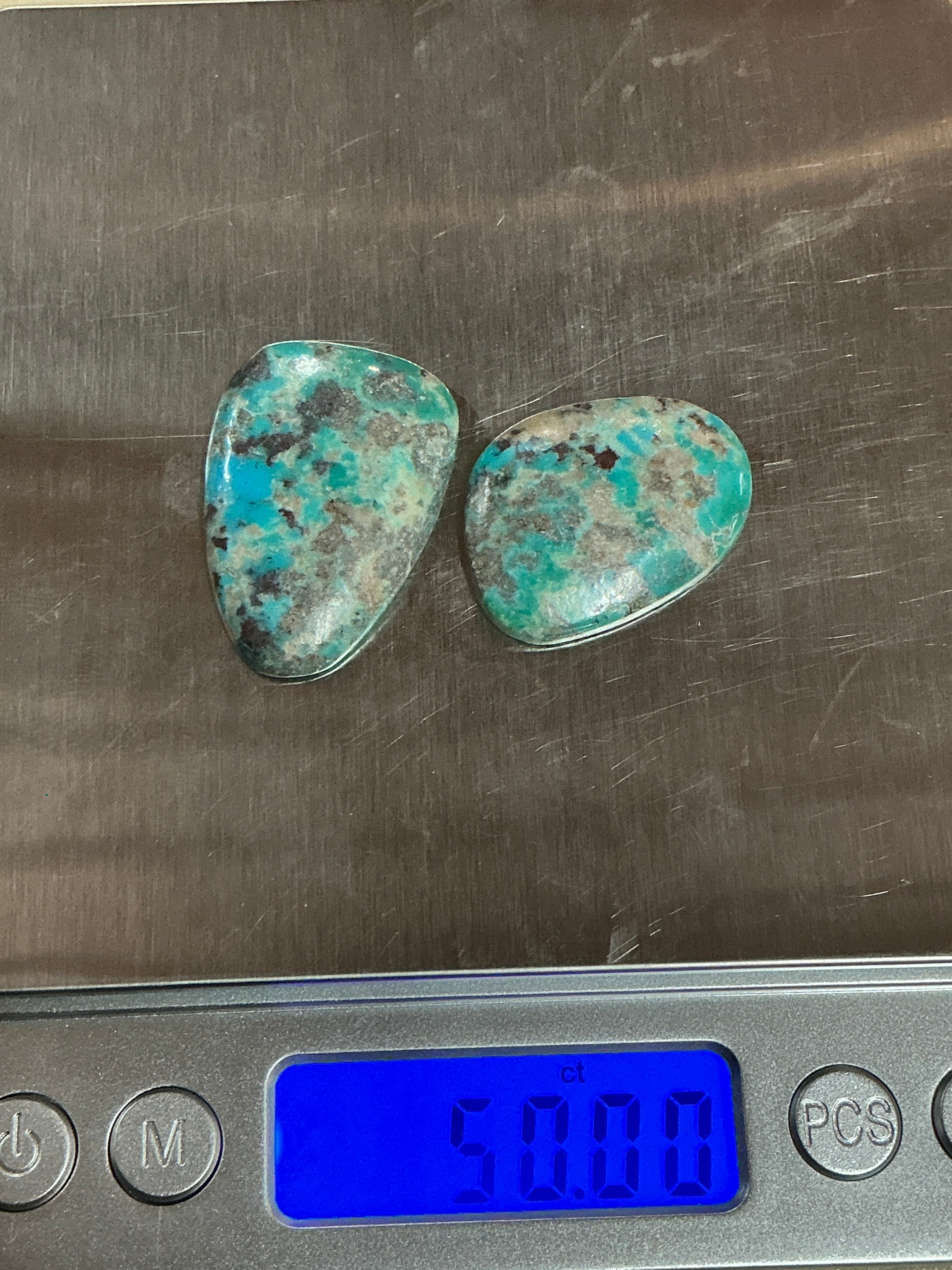 50 CTS REDSKIN TURQUOISE CABOCHONS Lot 4