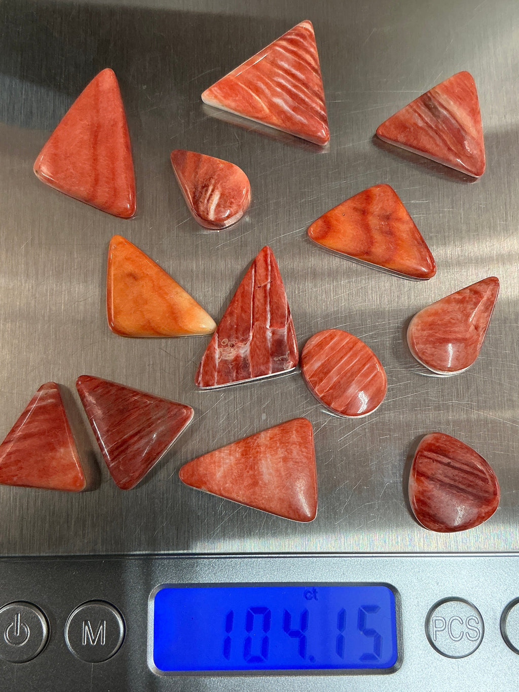 100 CARATS SPINY CABOCHONS LOT. LOT 11. $75.00