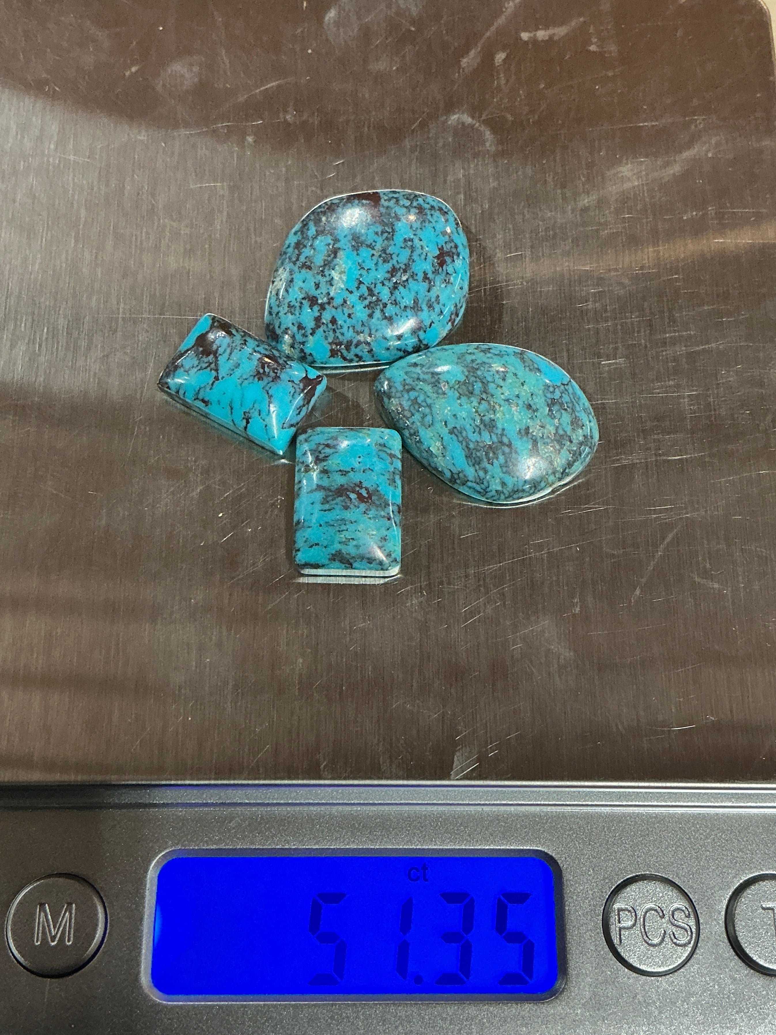 50 CTS REDSKIN TURQUOISE CABOCHONS Lot 5