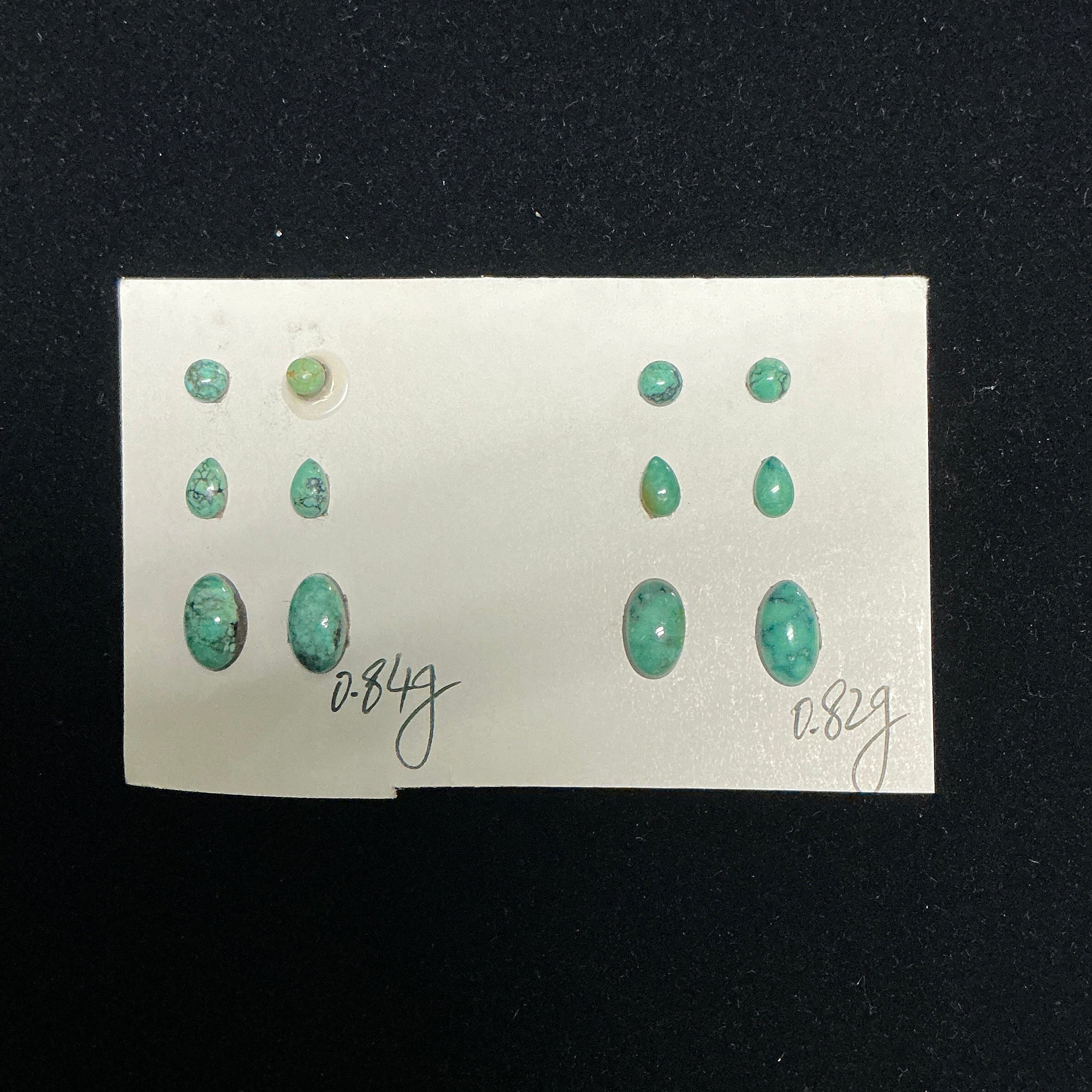 Turquoise Cabochon Card. Lot 17