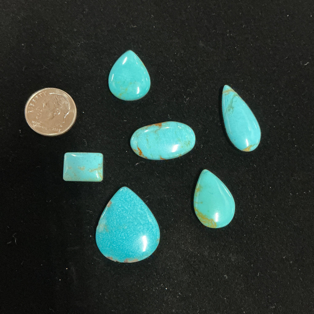 Castle Dome Turquoise Cabochons. ~64 Carats. Lot 4. $60
