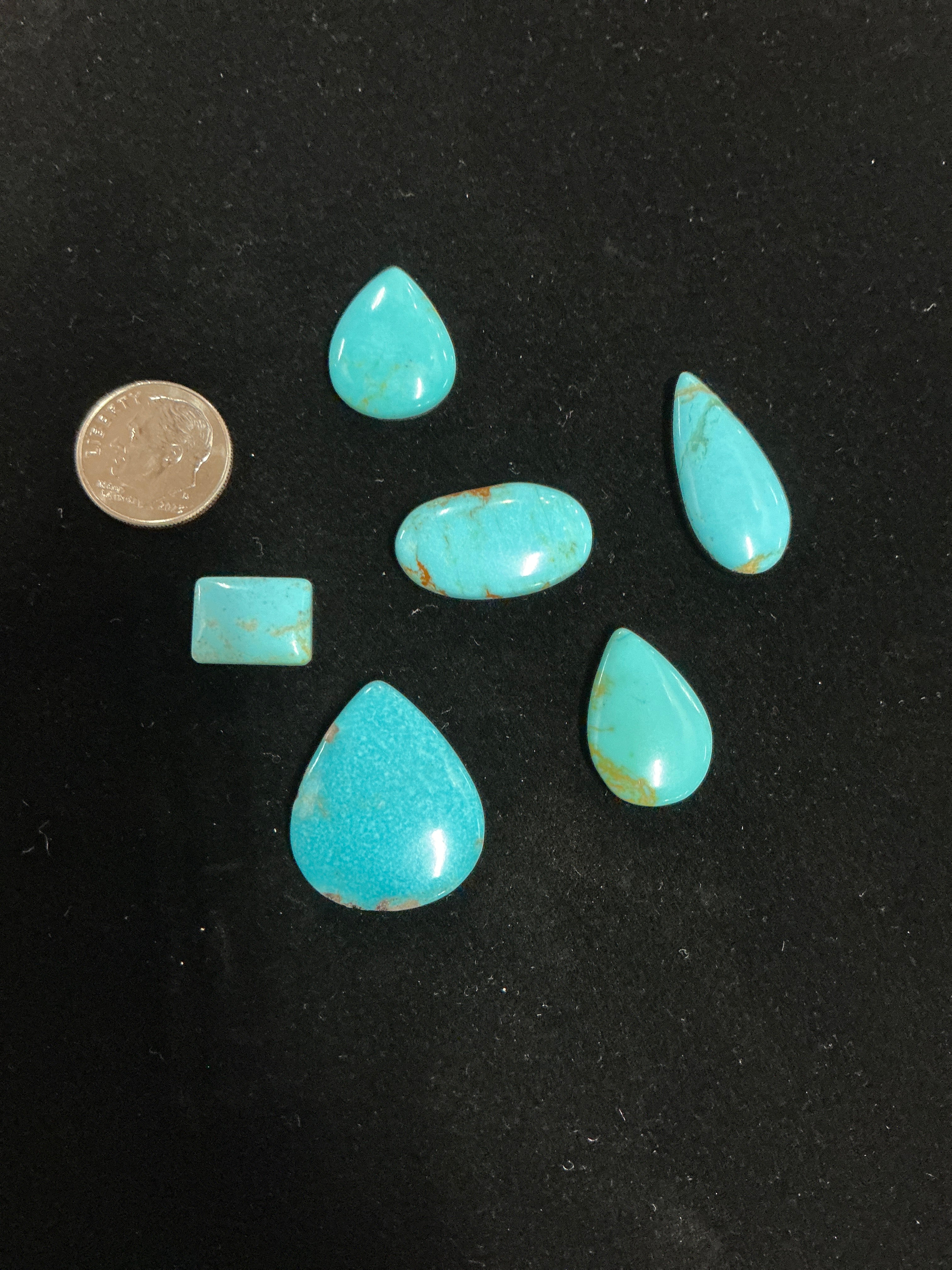 Castle Dome Turquoise Cabochons. ~64 Carats. Lot 4. $60
