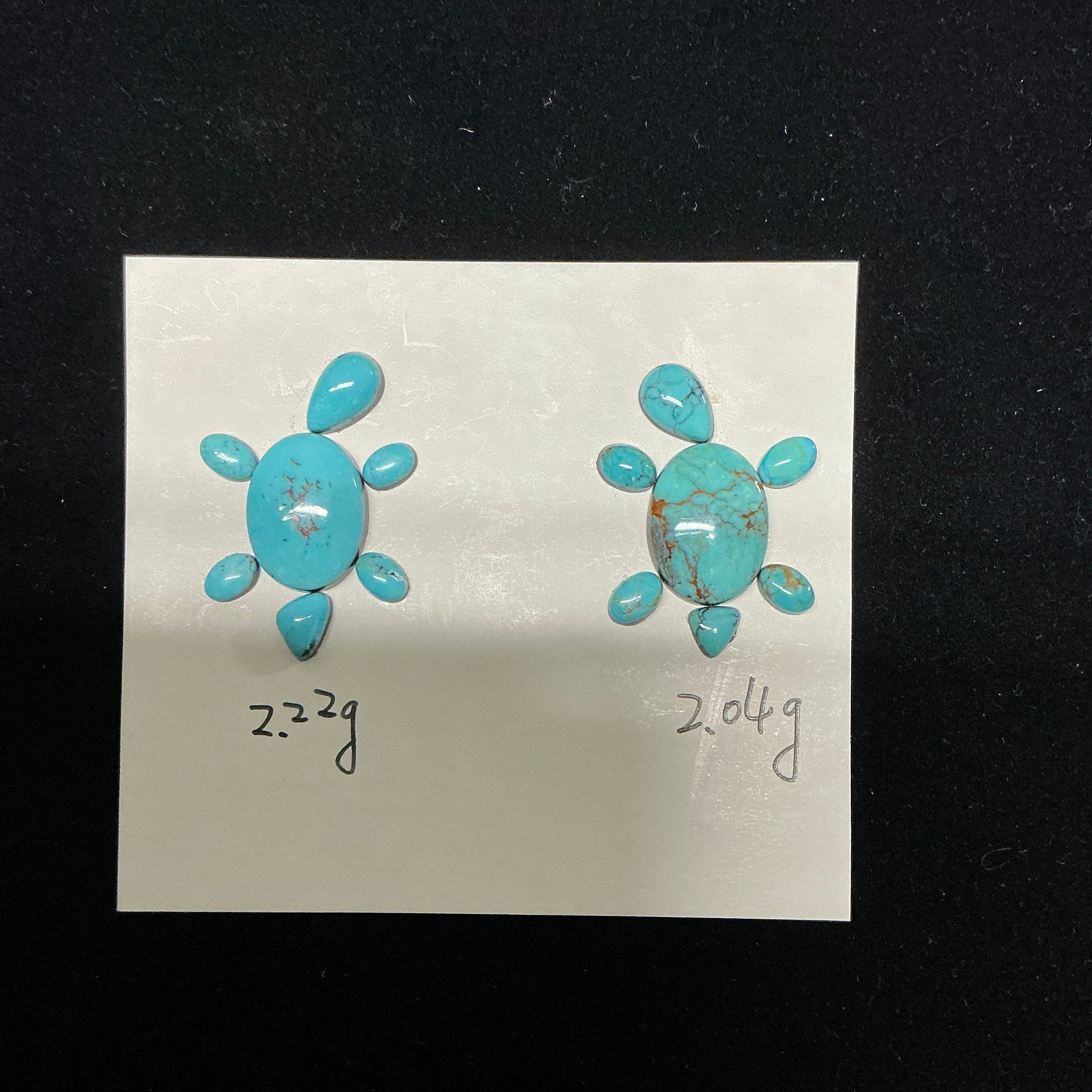 Turquoise Cabochon Card. Lot 52